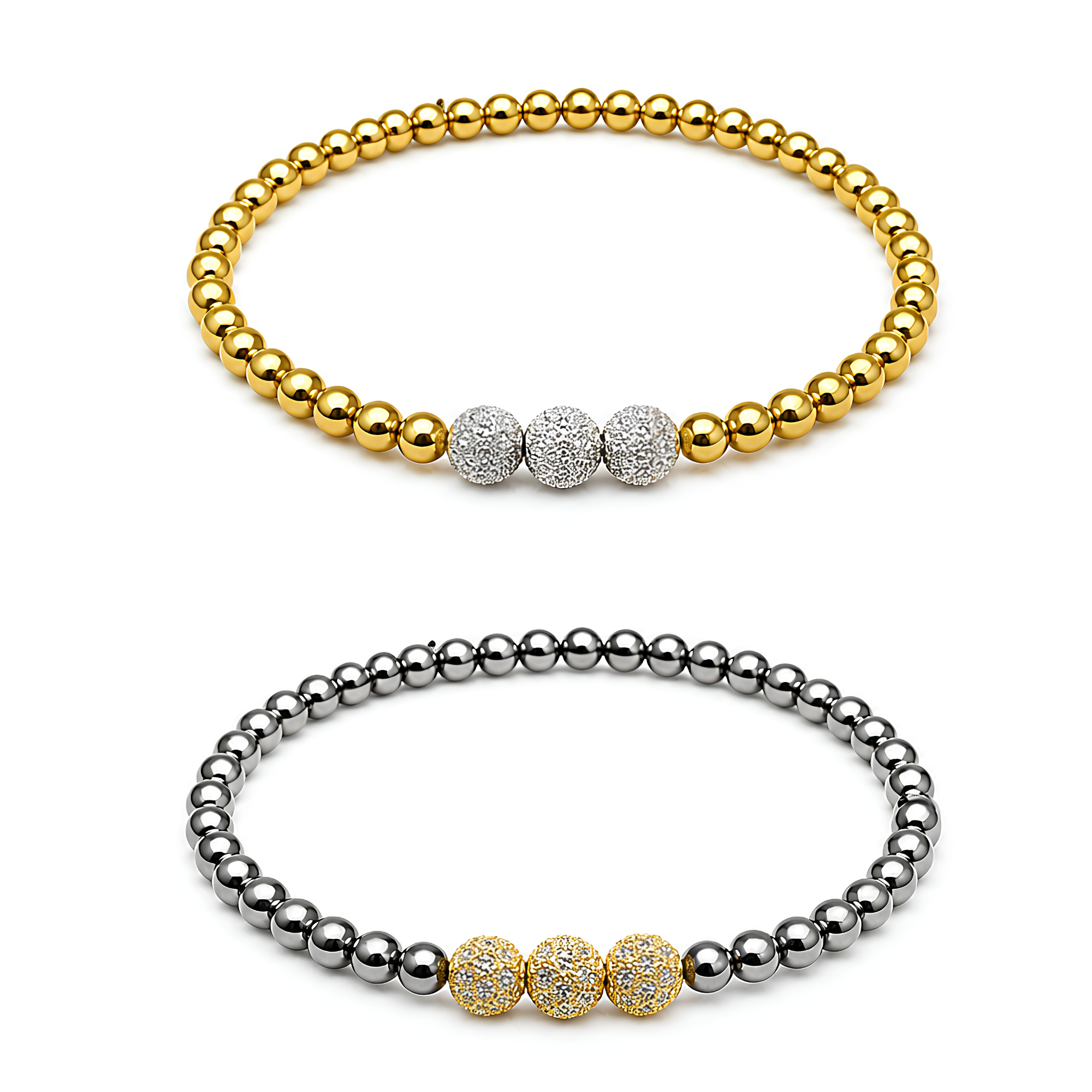 Shambla Dual Toned Beaded Bracelet