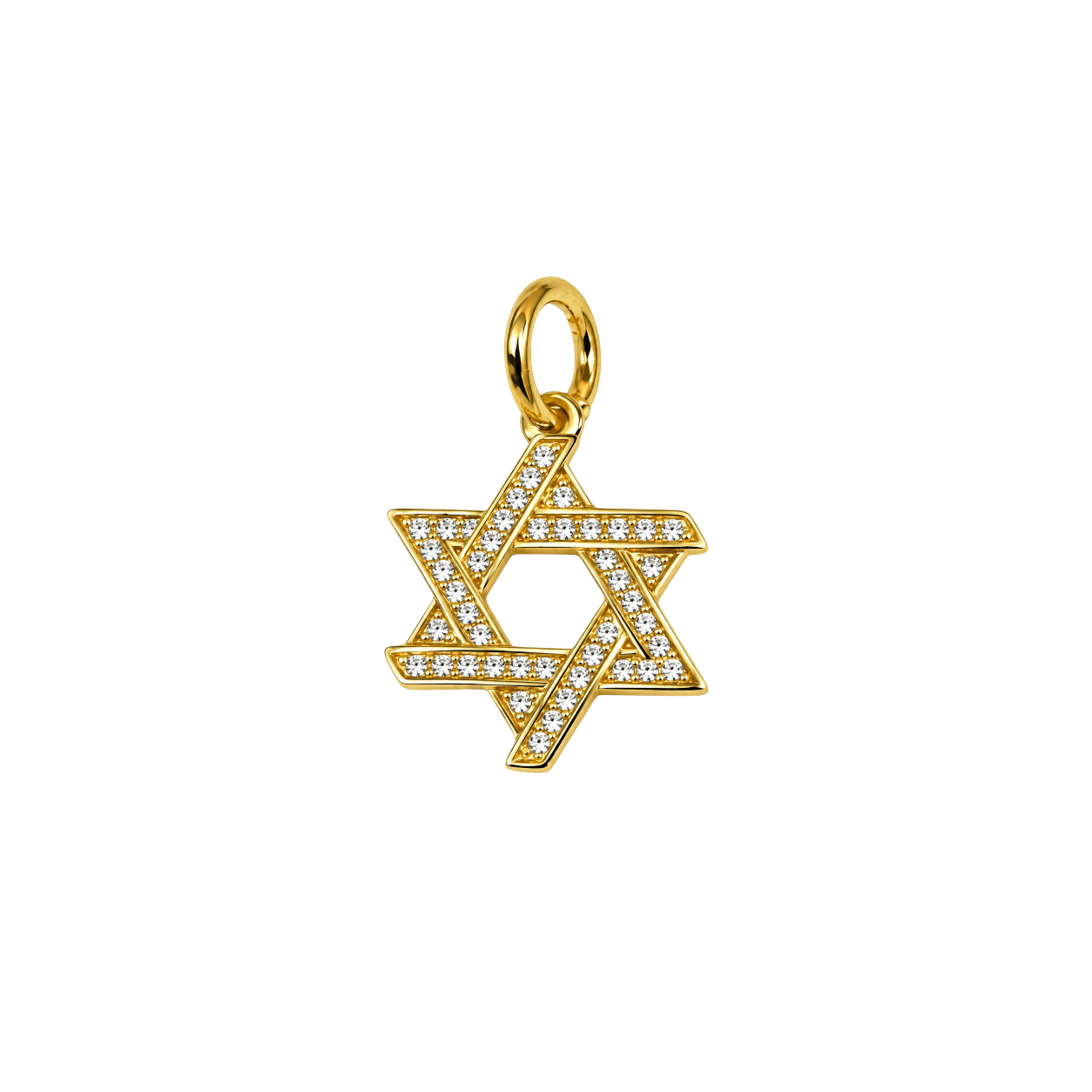 Medium Size Cz Star of David Charm