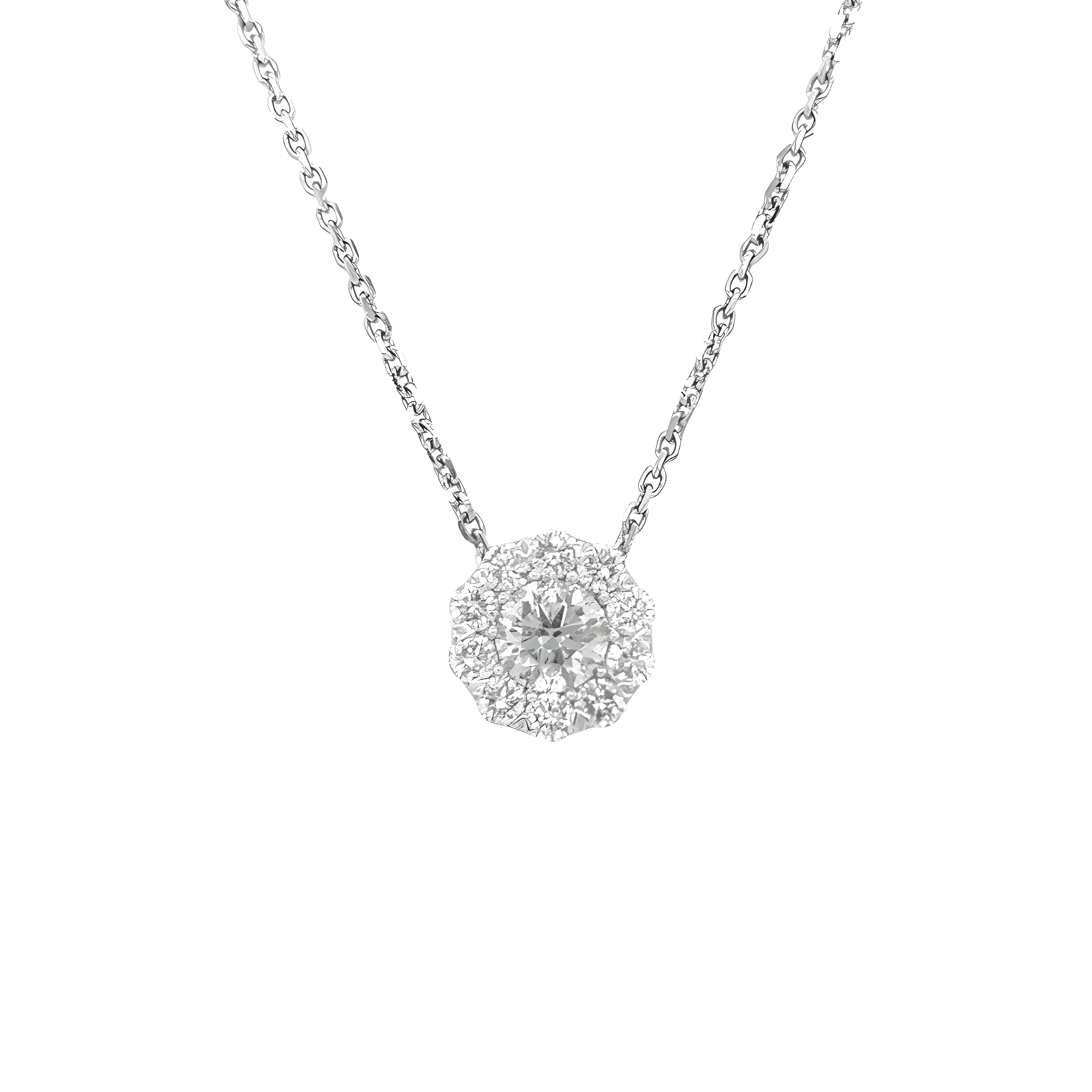 Flower CZ Pendant Necklace - Let's Bag It 