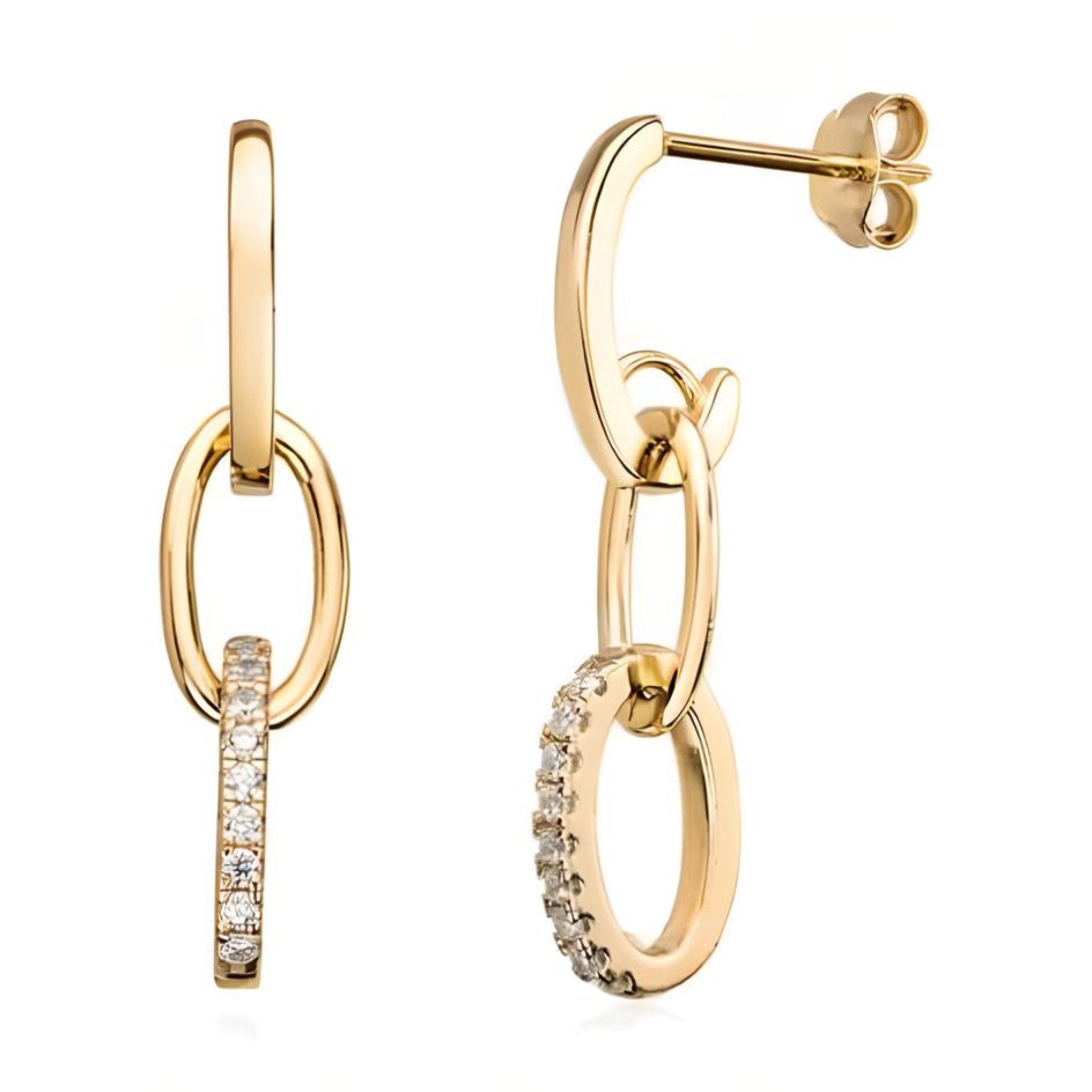 Dainty Chain Link Dangle Earrings - Let's Bag It 