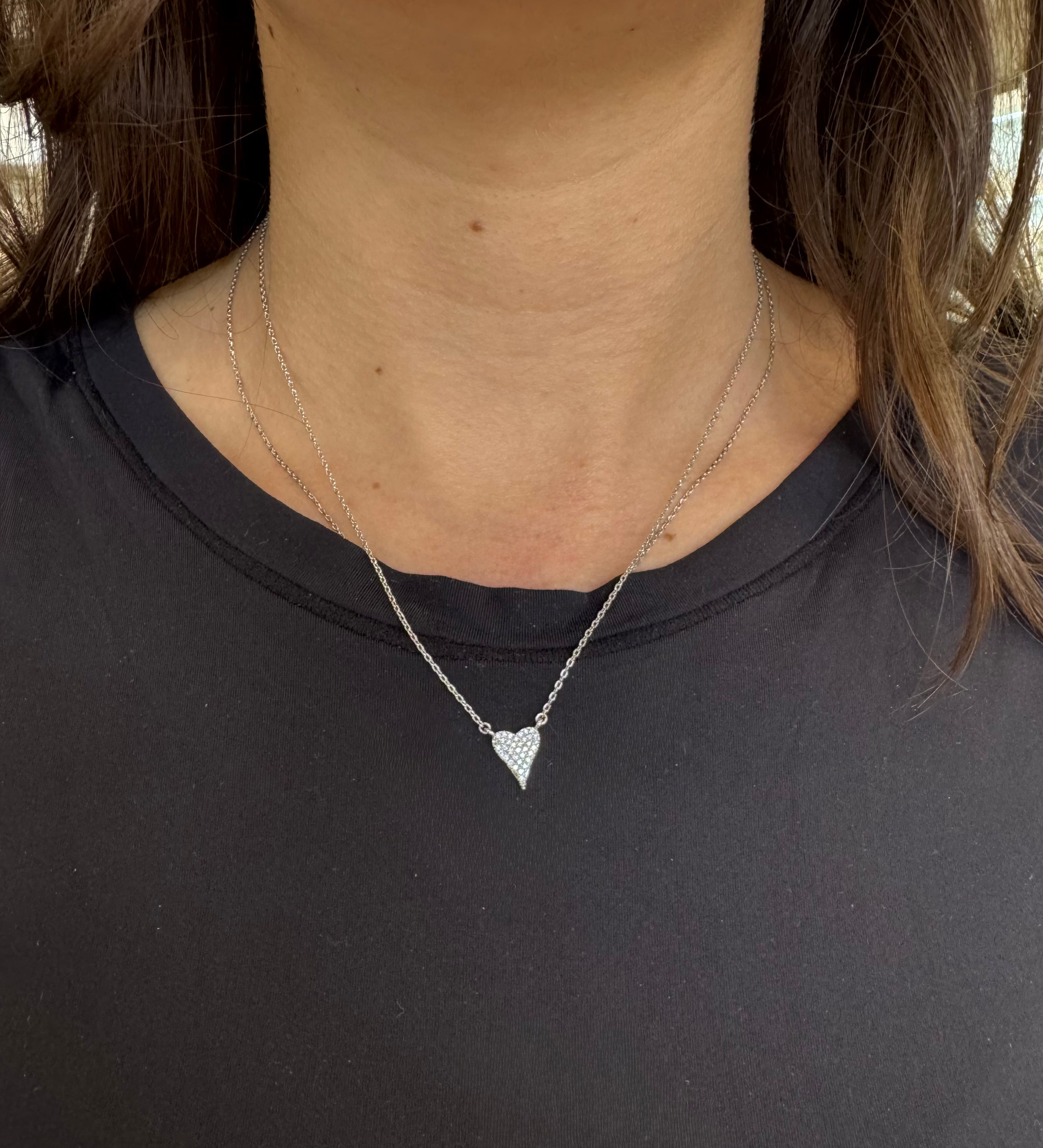 Mini Heart Me Necklace by SA featuring a delicate heart pendant on a fine chain, perfect for everyday wear.