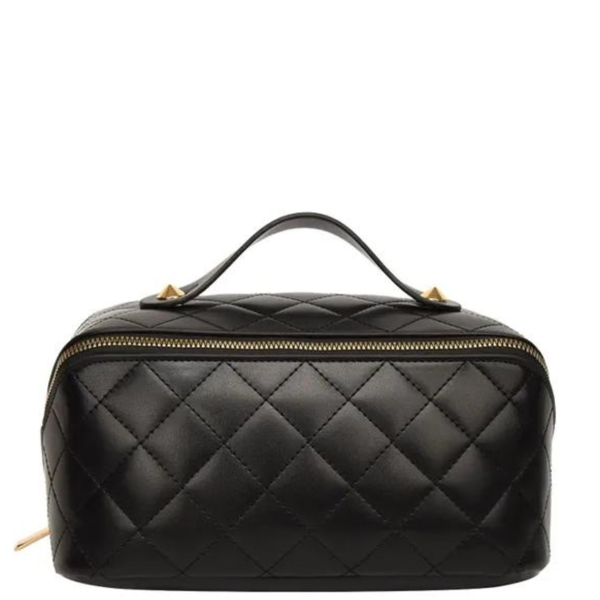 Large Makeup Bag Quilted Pattern Pu Leather