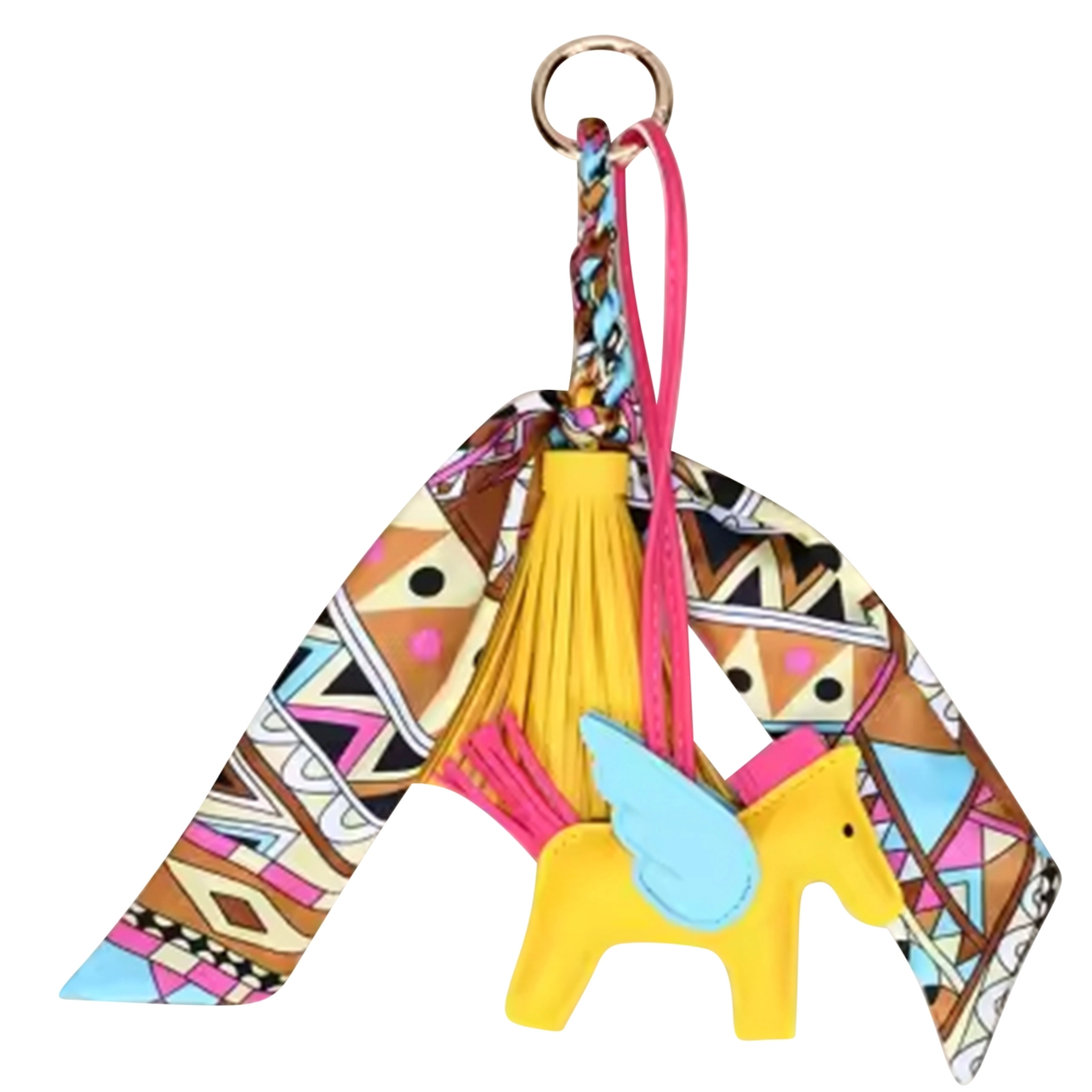 Malibu Sugar horse charm with colorful scarf bag charm, decorative accessory for handbags and accessories