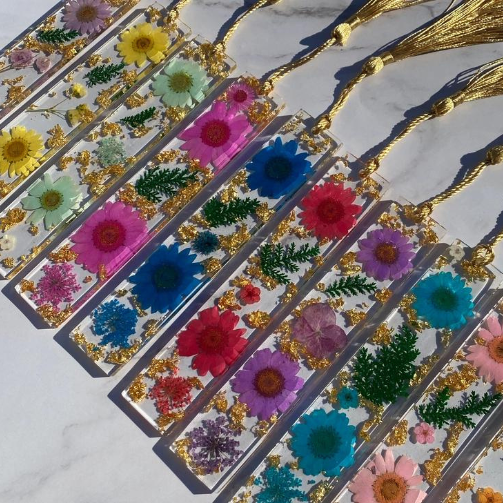 Dried Flower Bookmarks - Floral Resin Bookmarks