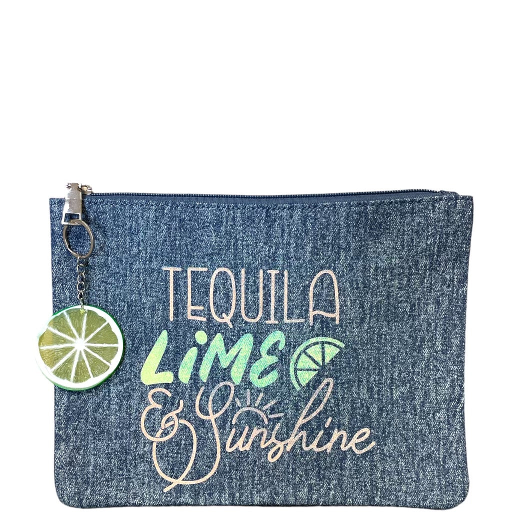 Tequila Lime & Sunshine Denim Pouch