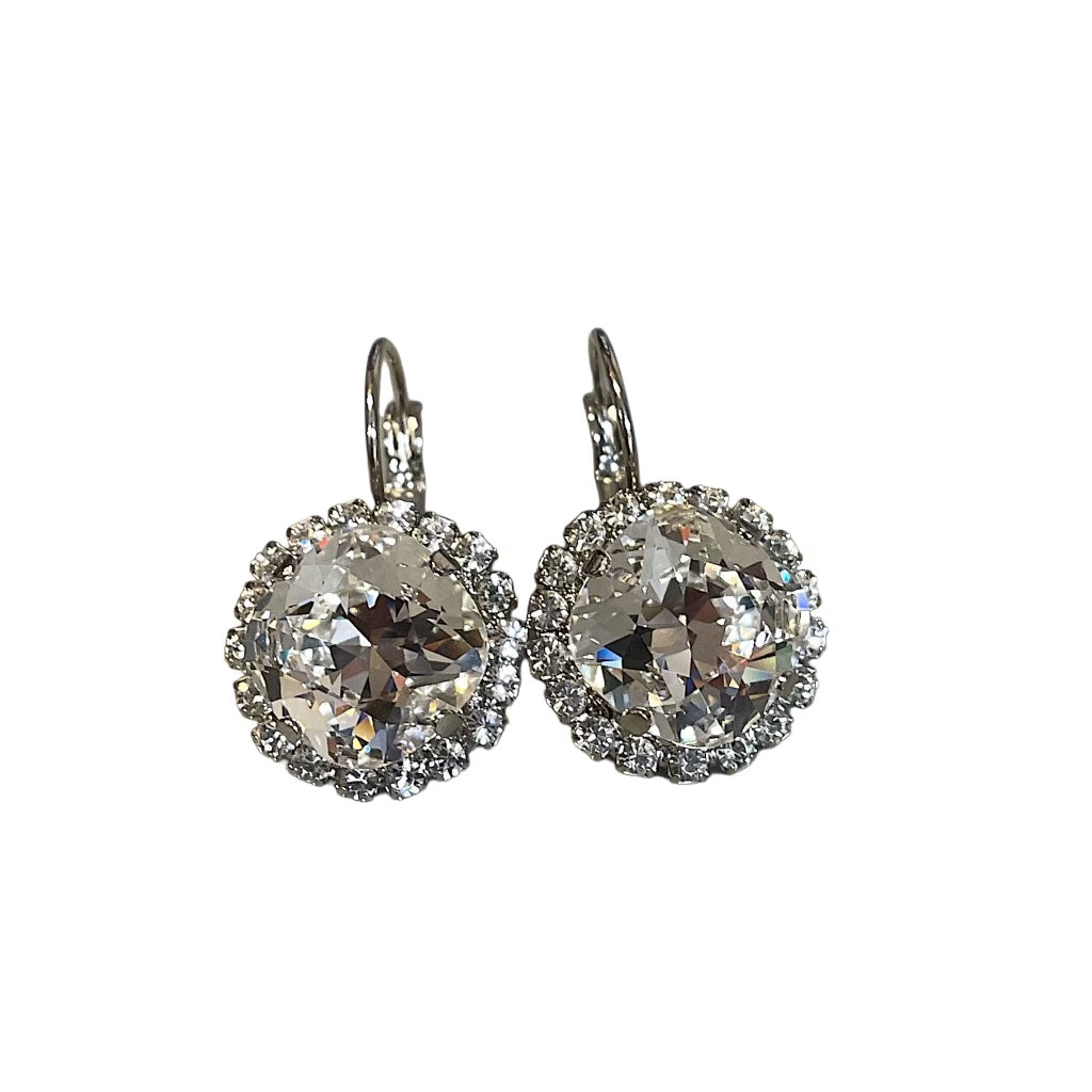 Round Crystal Teardrop Earring