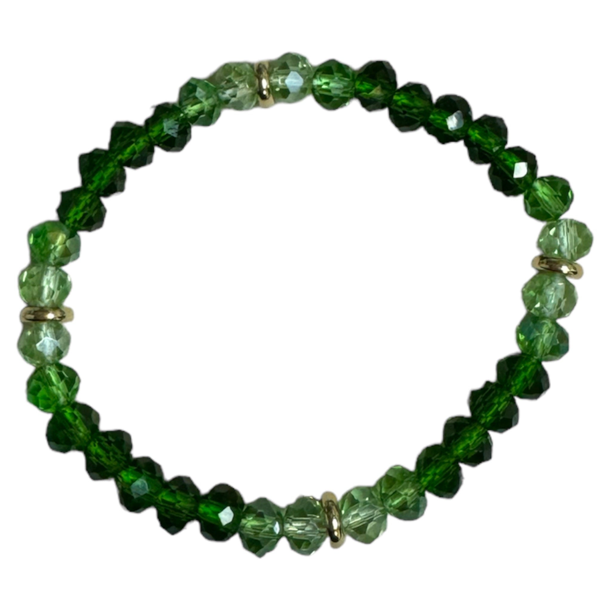 green goddess large crystal bracelets