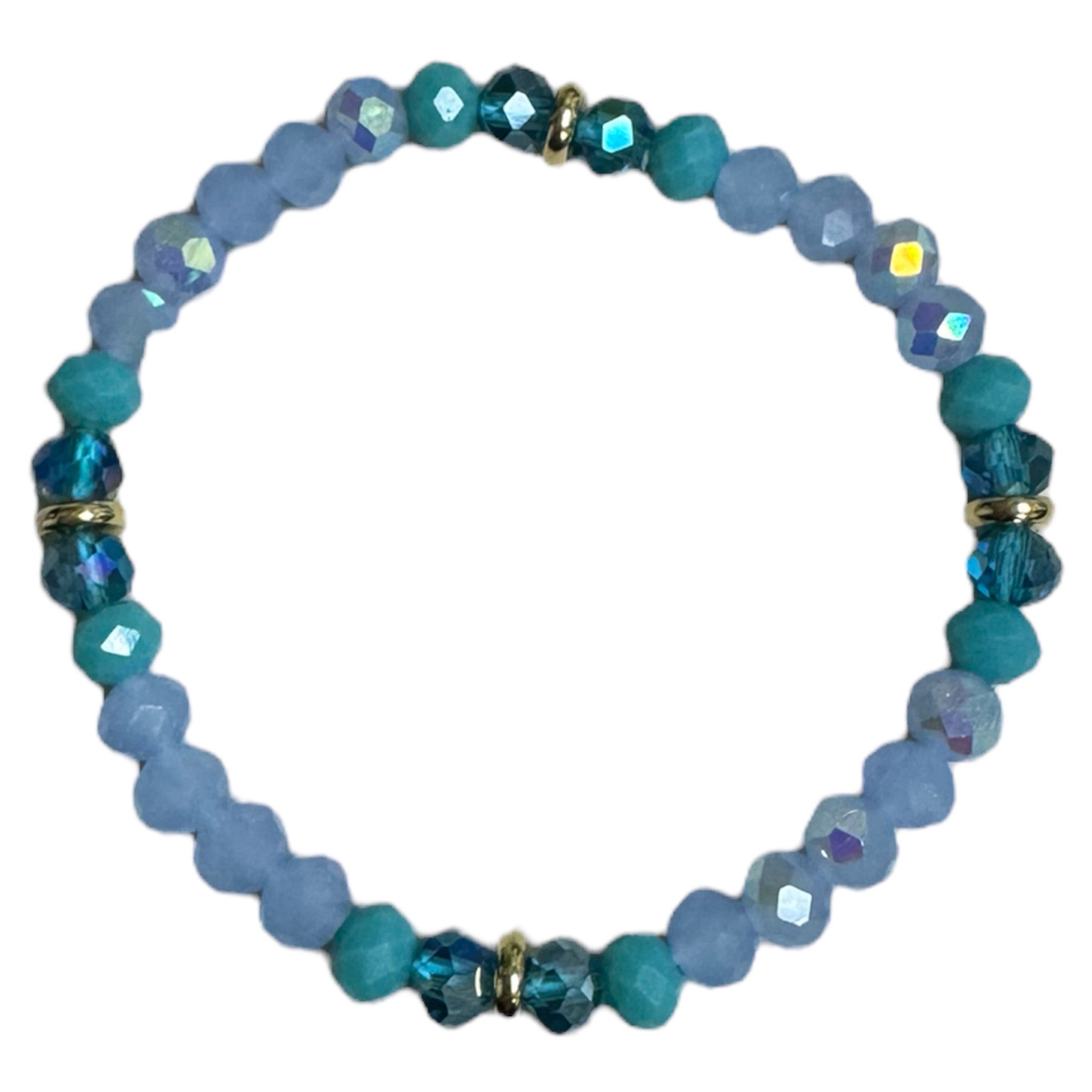 Blue Sky Crystal Stretch Bracelet