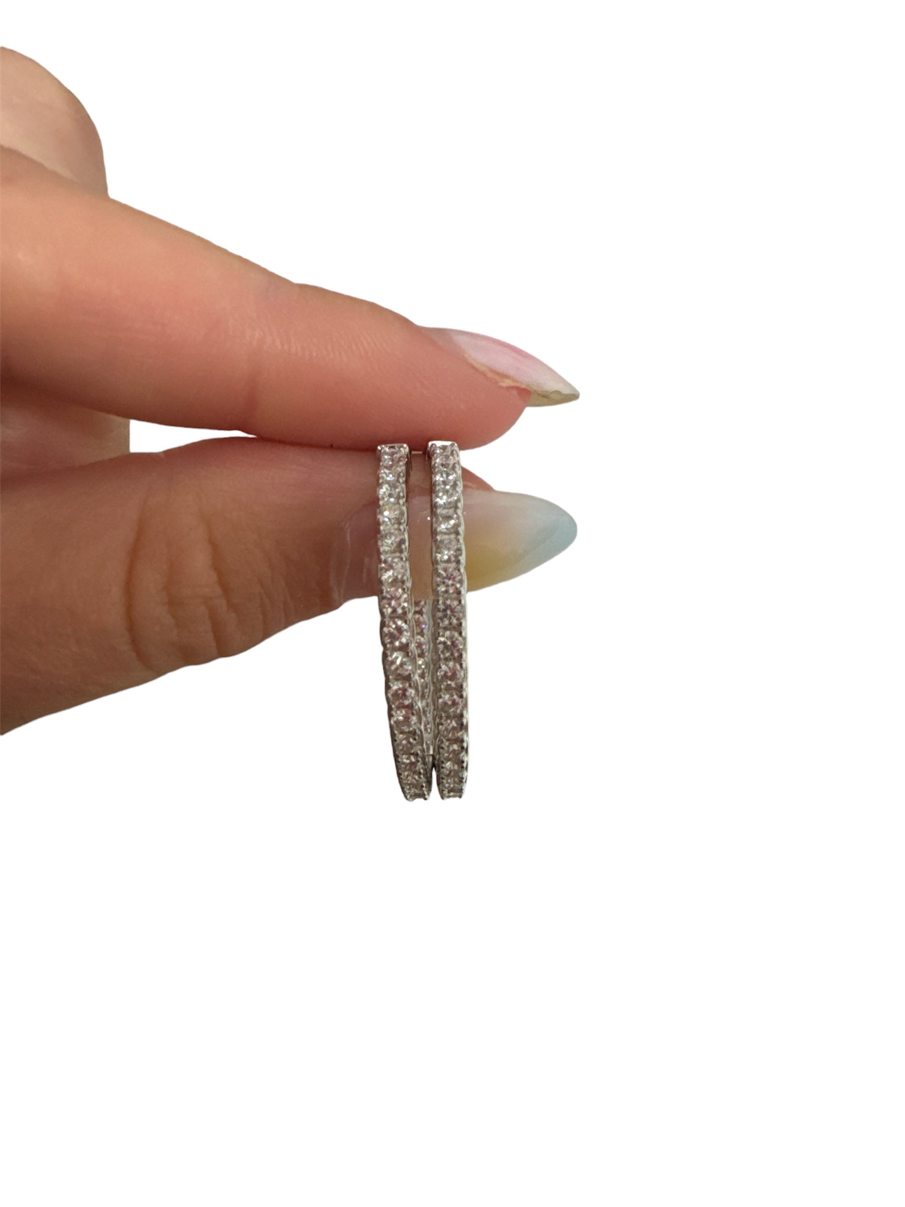 Small thin cz hoops