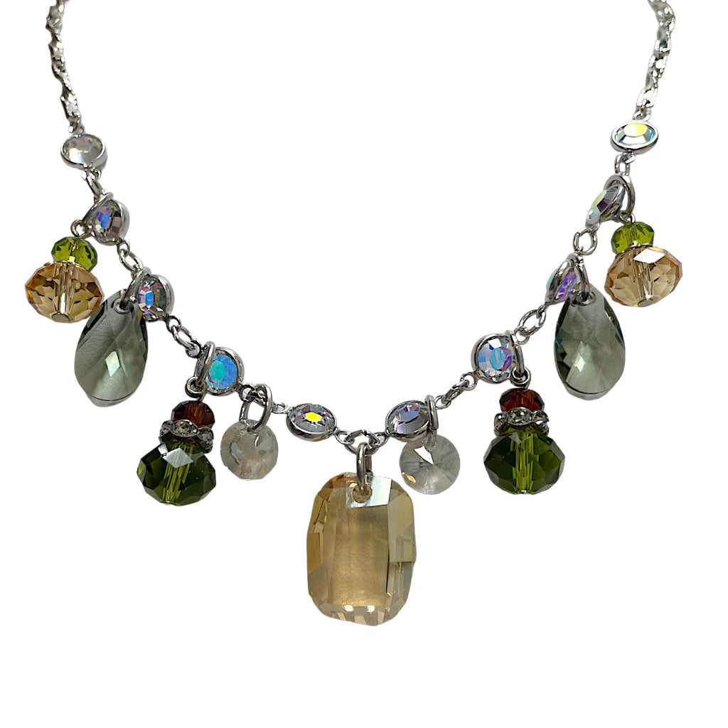 Multi crystal necklace