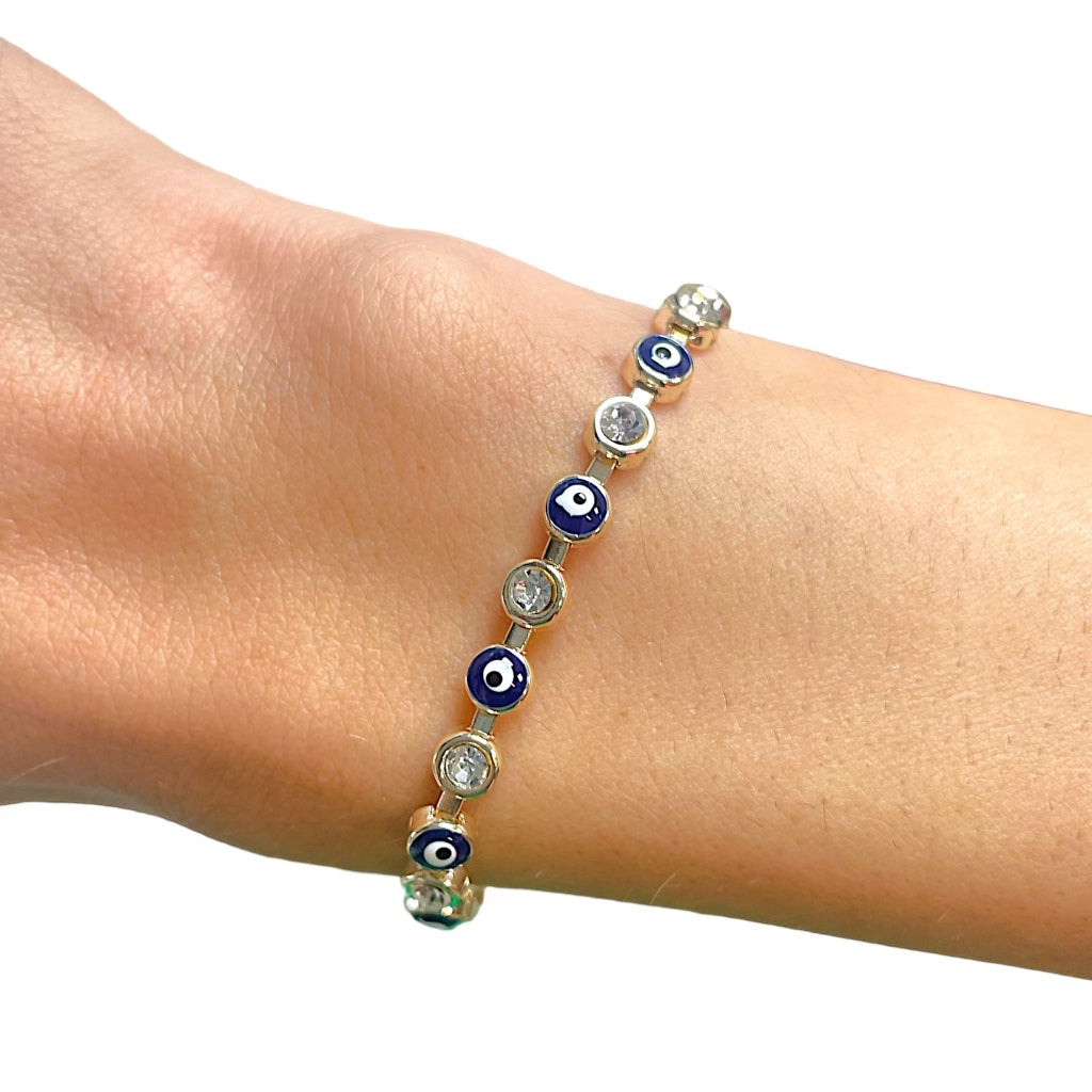 Evil Eye Link Tennis Bracelet