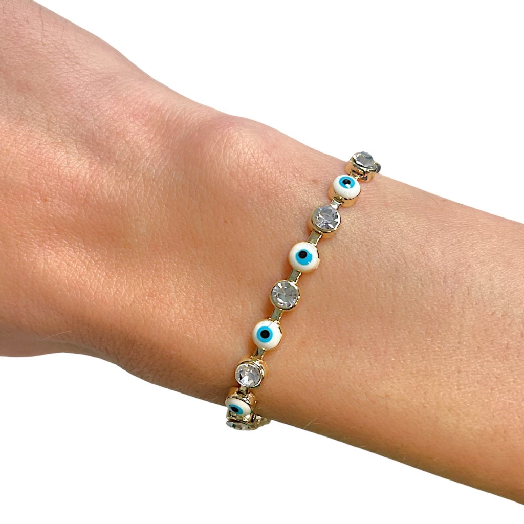 Evil Eye Link Tennis Bracelet