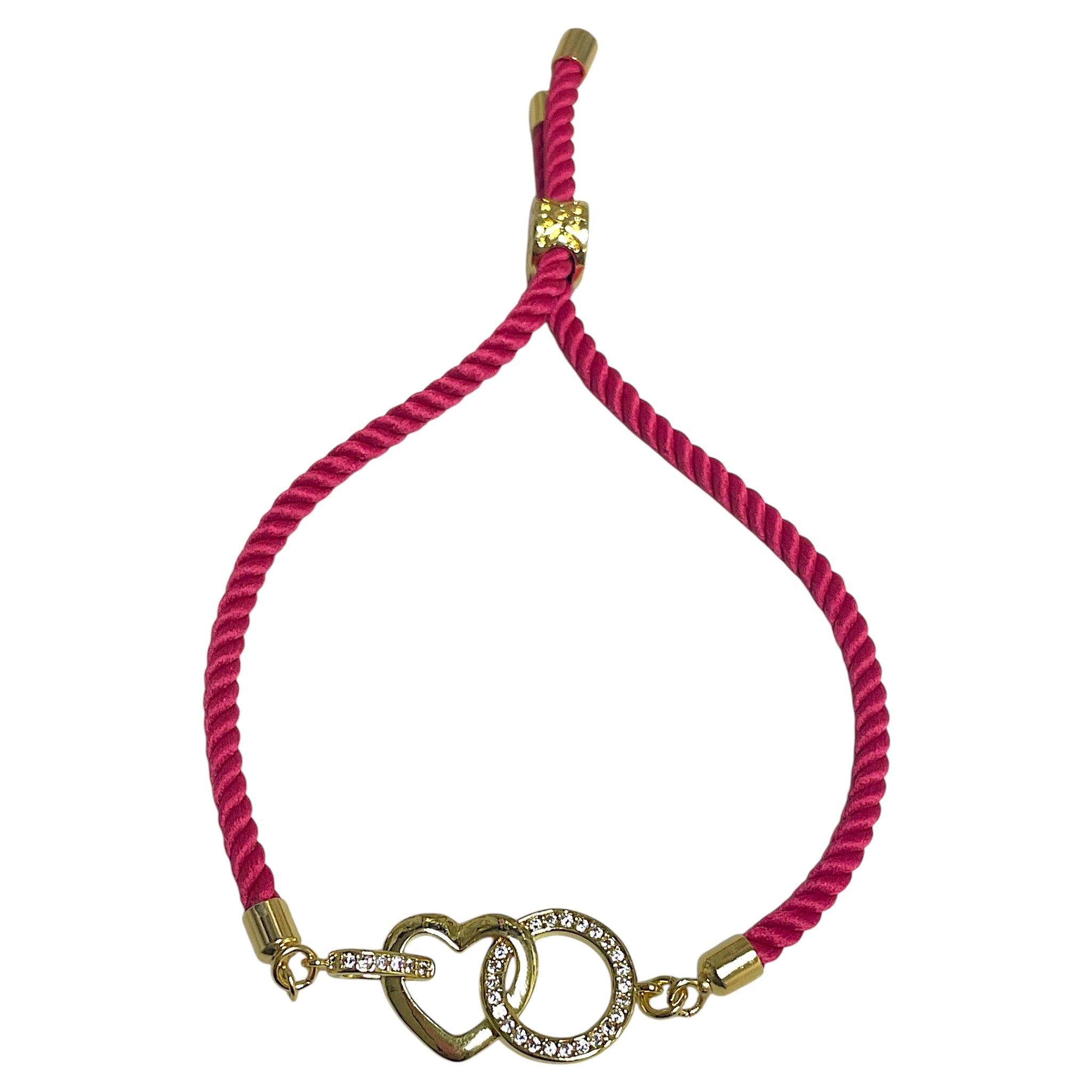 Brenda Perruzza Jewelry rope pulley bracelet with adjustable cord and metallic accents, stylish and casual jewelry accessory.