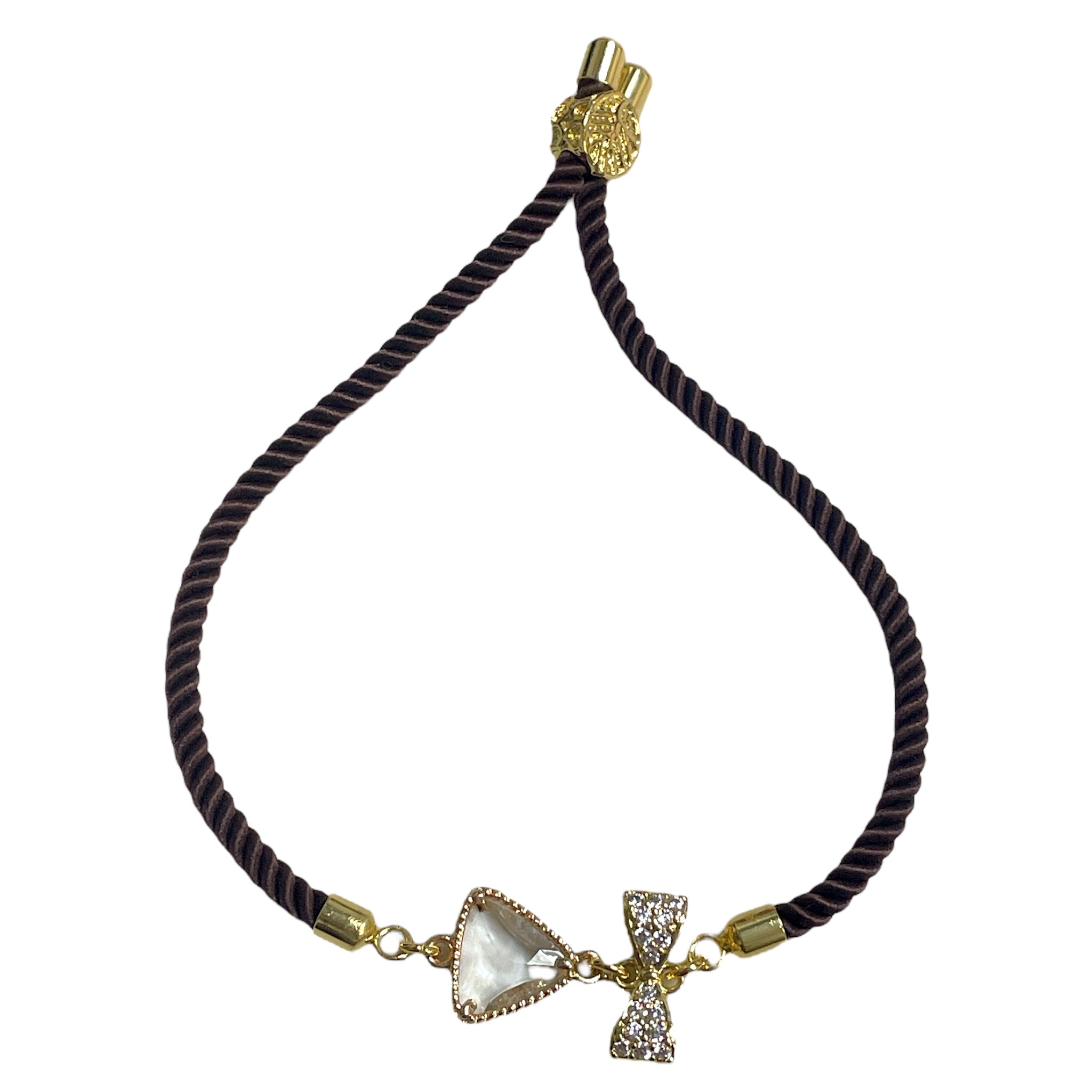 Brenda Perruzza Jewelry rope pulley bracelet with woven design and adjustable cord, stylish accessory for everyday wear.