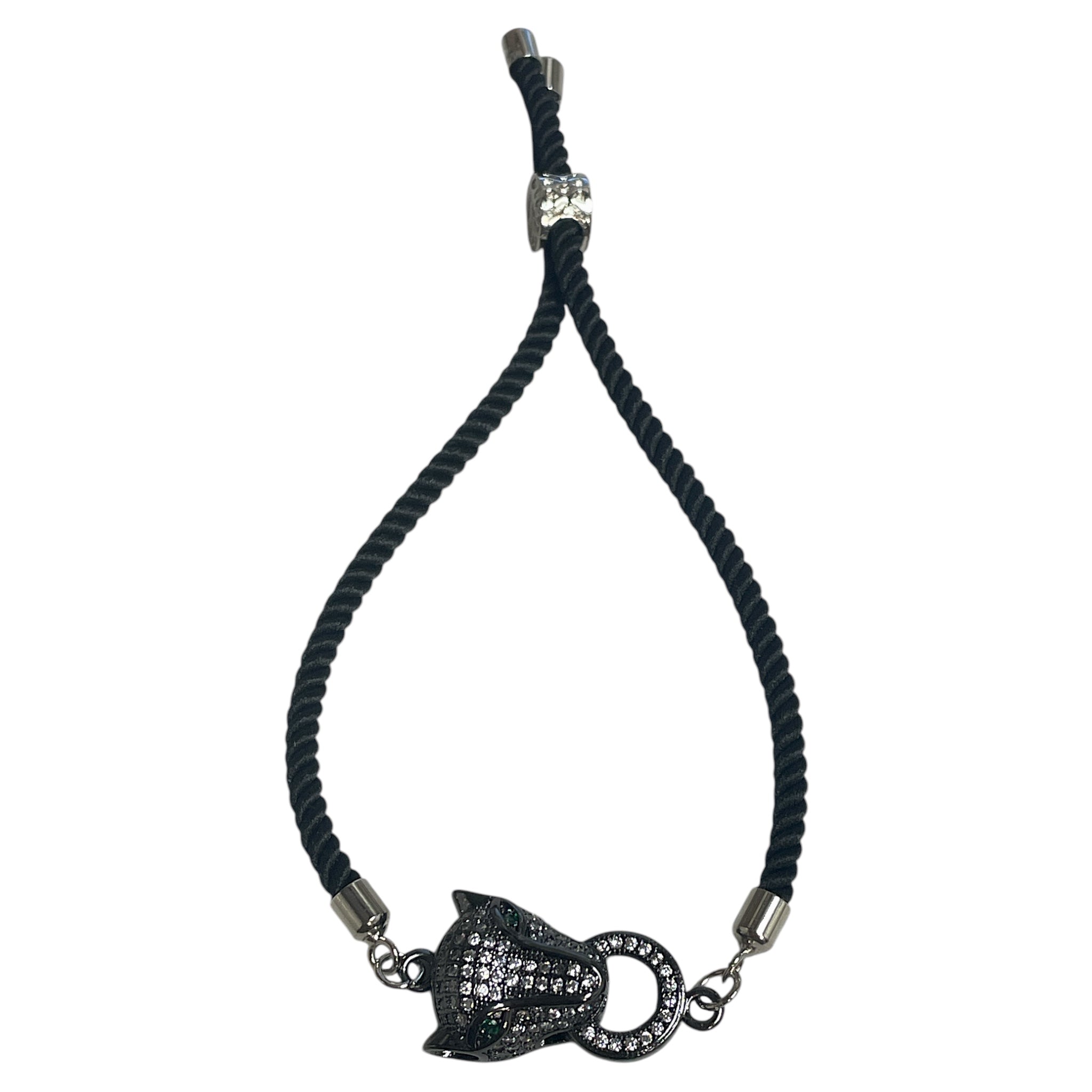 Brenda Perruzza Jewelry rope pulley bracelet featuring woven cord and metal accents, stylish and handcrafted accessory.