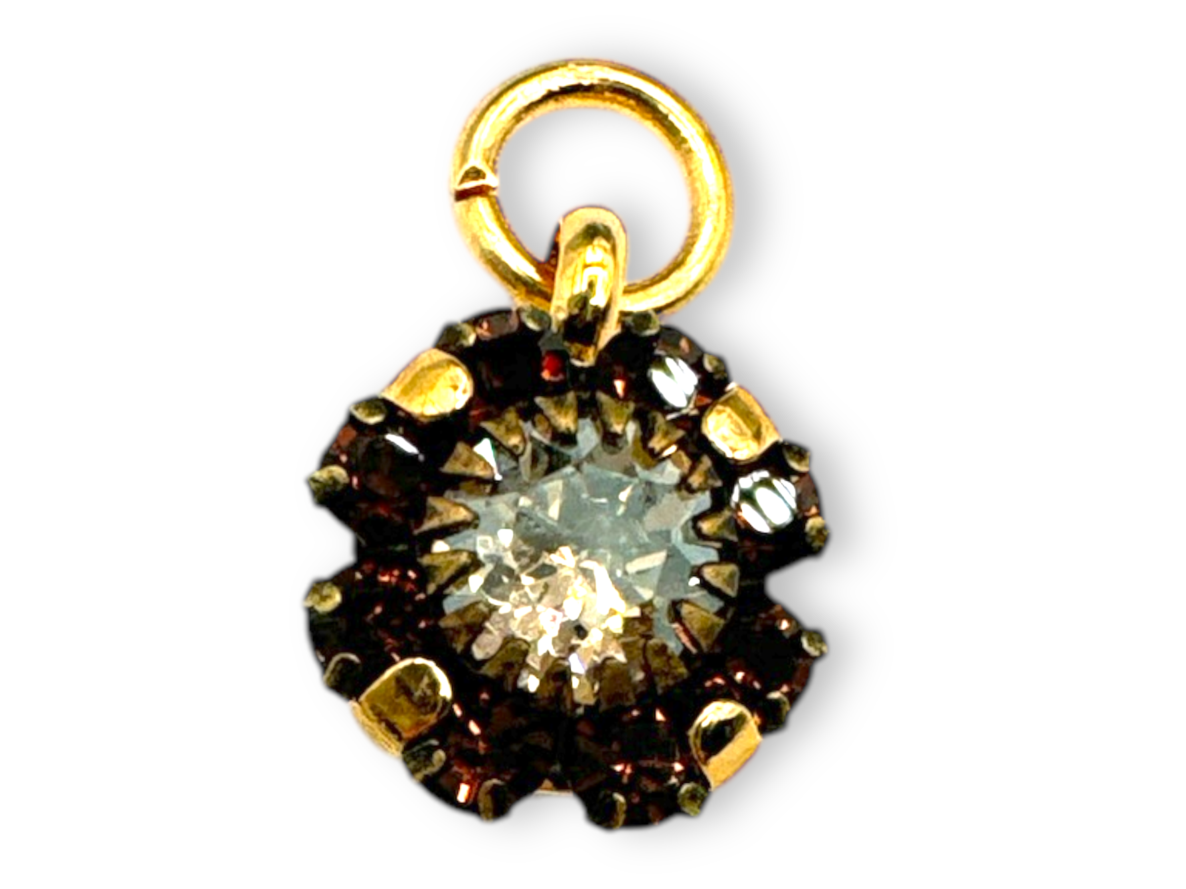 Private Label floral charm necklace, delicate charm with floral design, ideal for jewelry accessories and gift-giving.