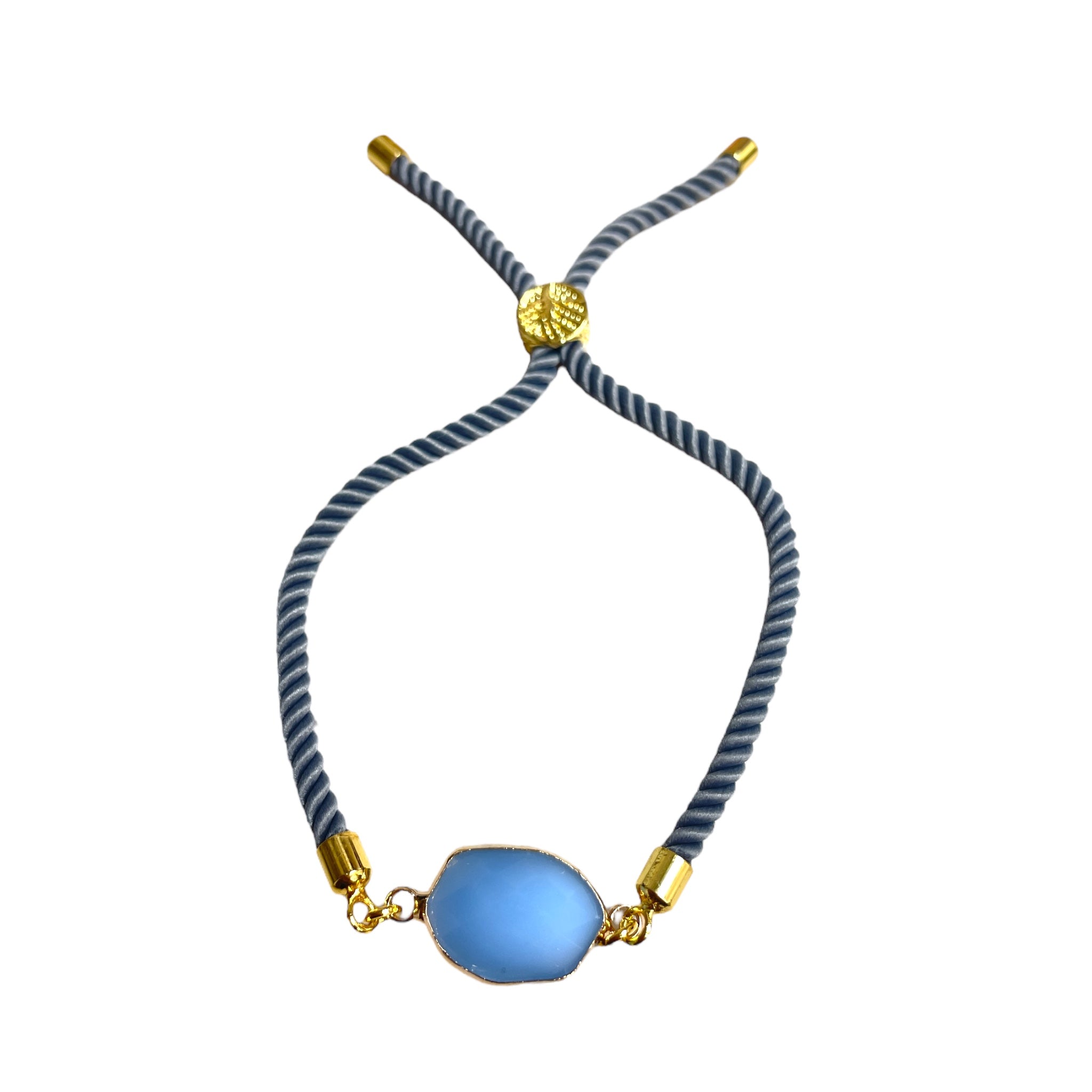 Brenda Perruzza Jewelry rope pulley bracelet featuring woven cord and metal accents, stylish and casual accessory.