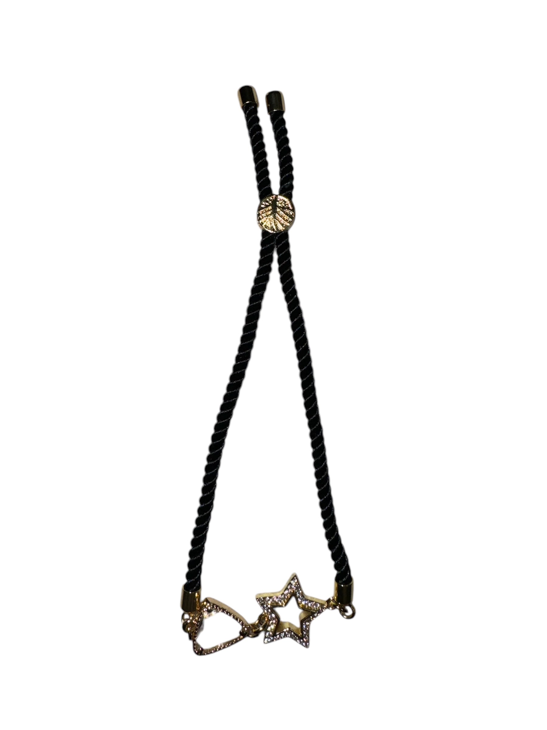 Brenda Perruzza Jewelry rope pulley bracelet with adjustable cord and metal accents, stylish and casual accessory.