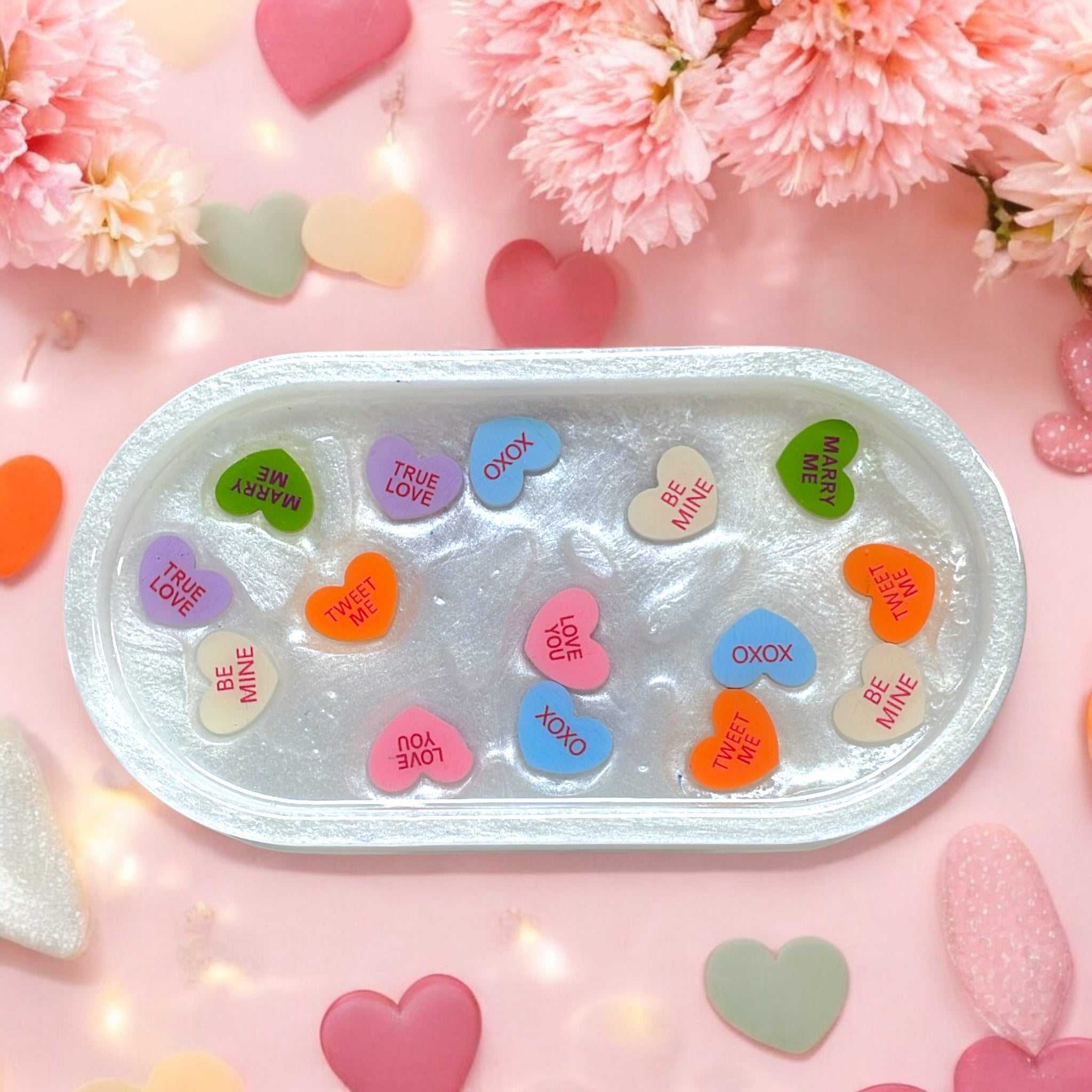 You're My Valentine resin dish featuring a heart design, ideal for decorative use or as a unique gift option.