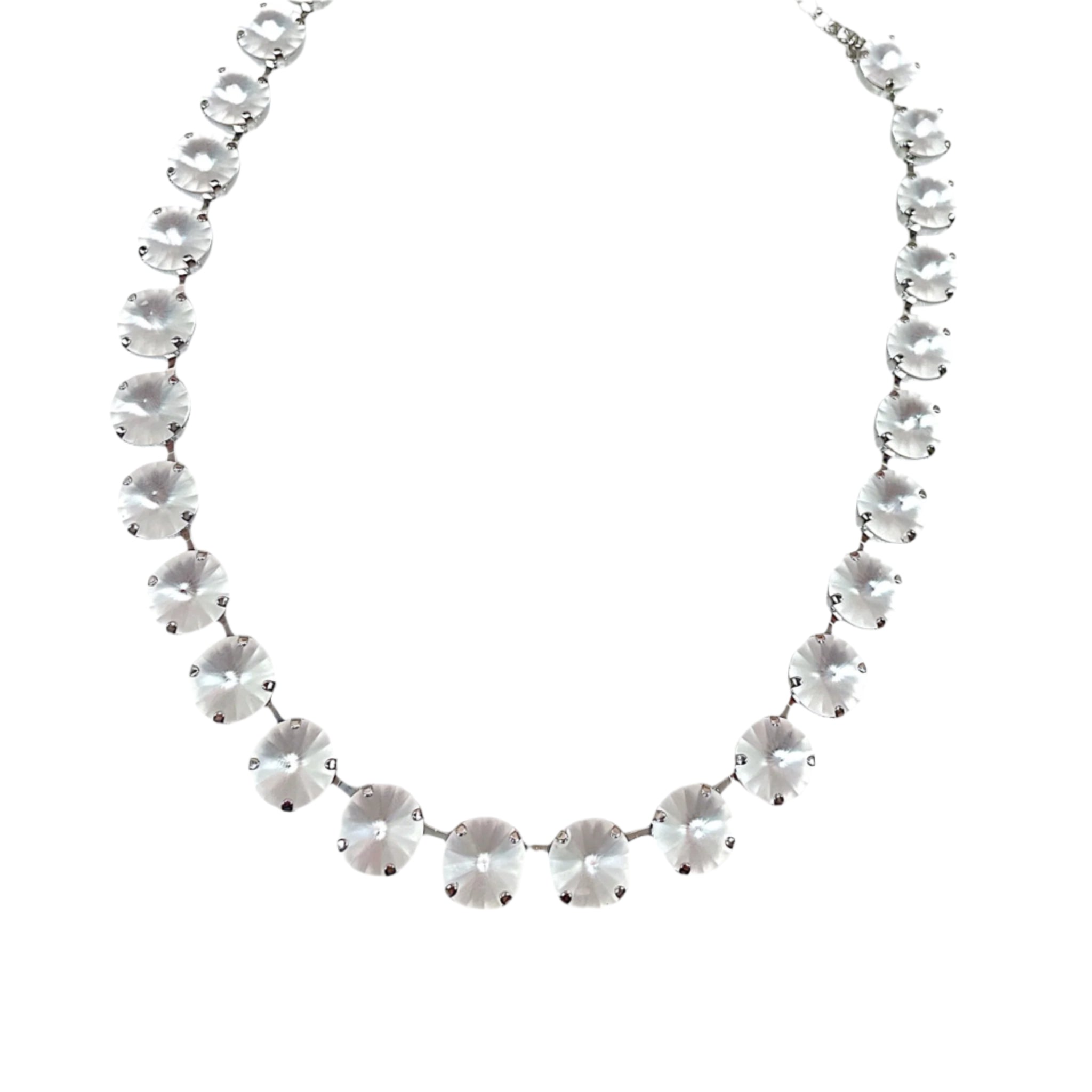 The Finest Crystal 12MM Frosty White Necklace - Let's Bag It 