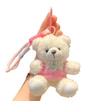 White Teddy Bear Pink Sweater