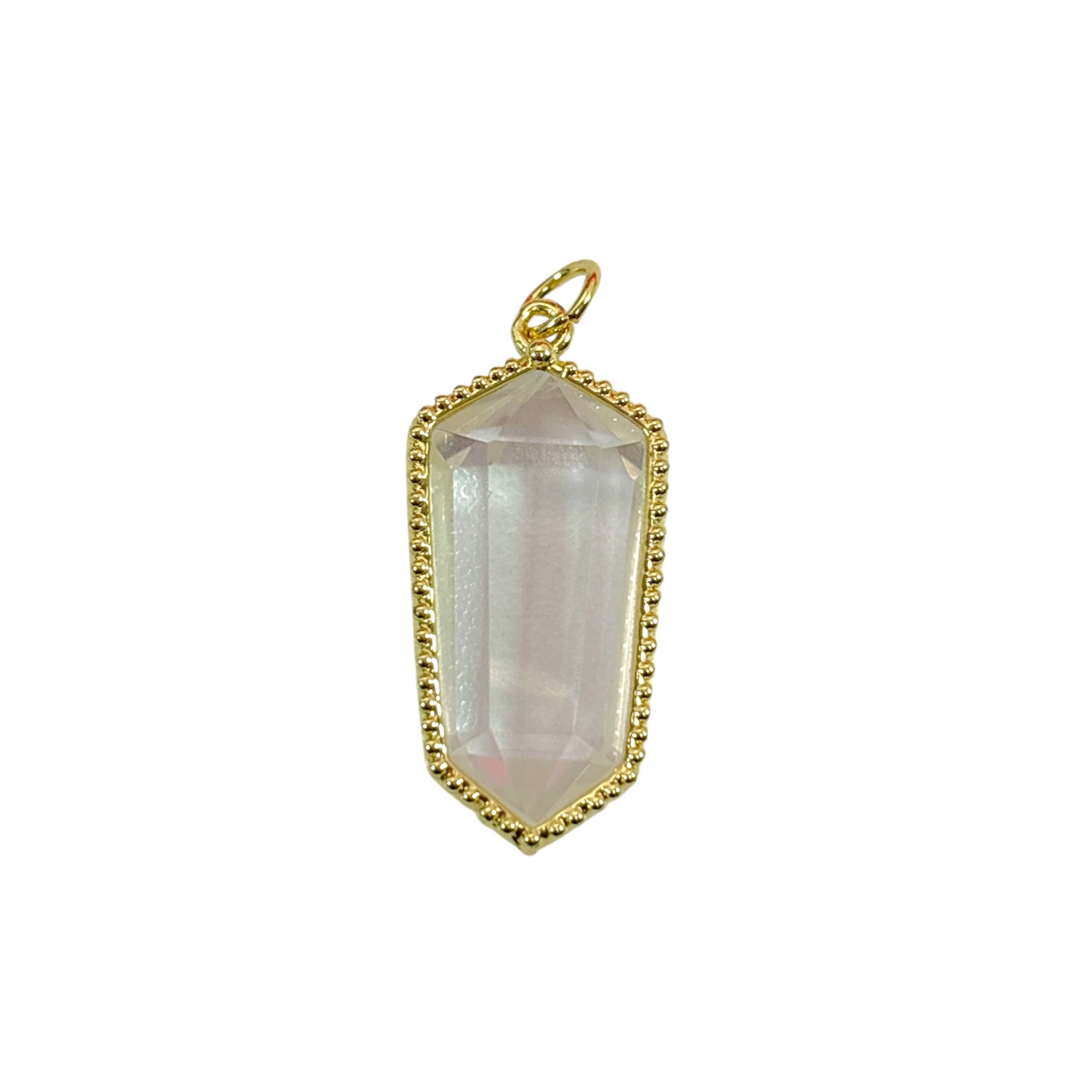Crystal Bezel Necklace Charm