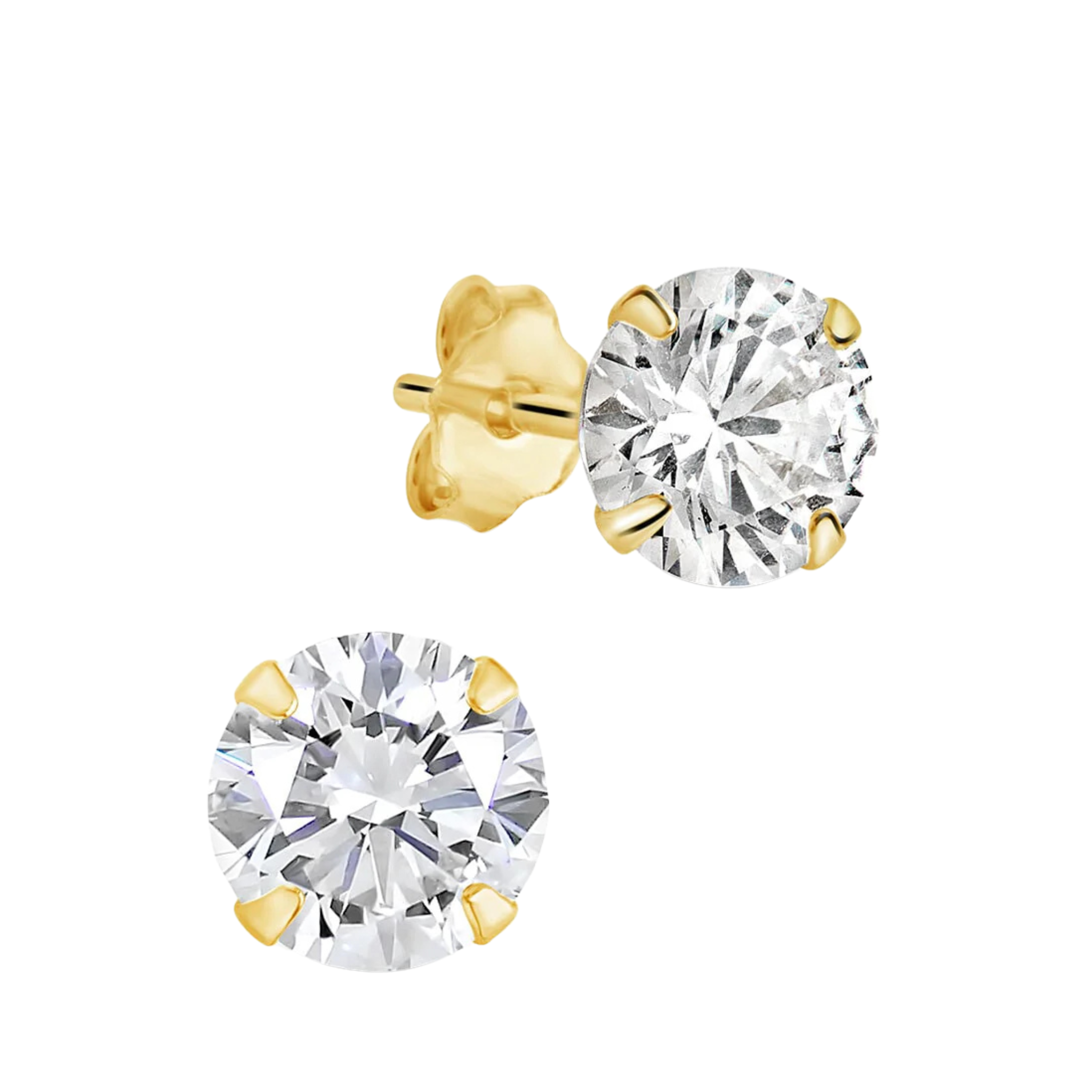 Sterling Silver Platinum Studs - Let's Bag It 