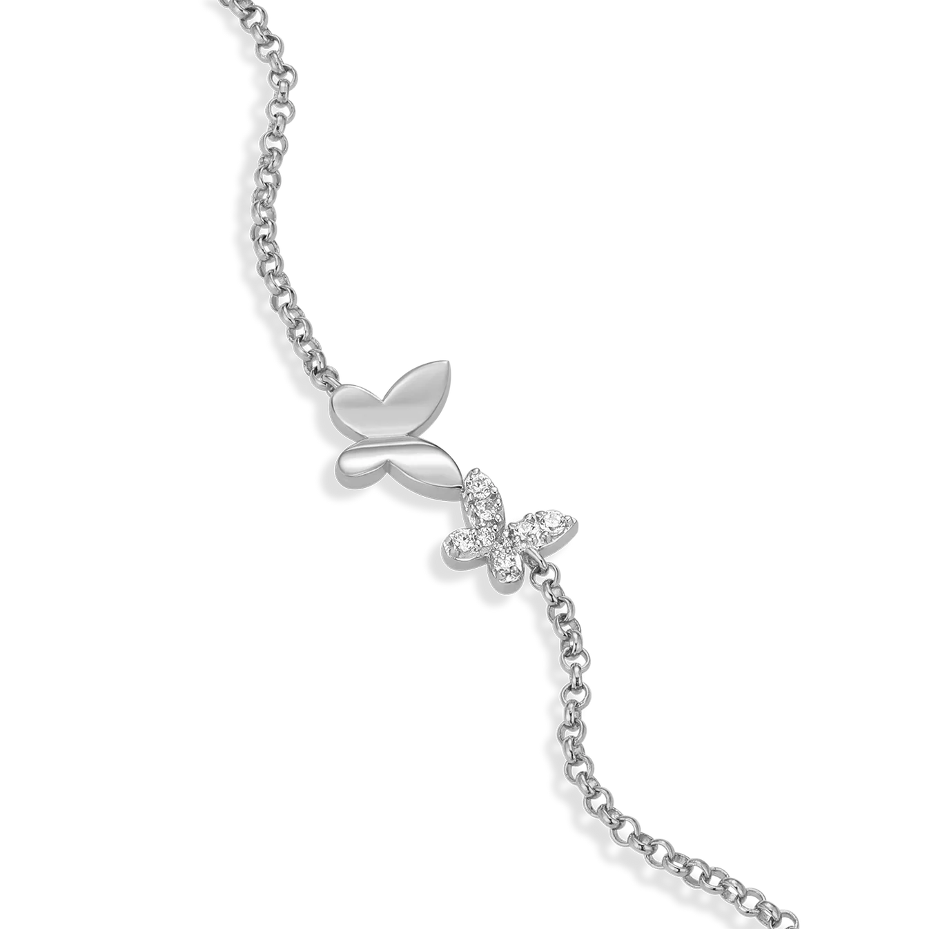 Monte Luna Twin Butterfly Lab-Created Diamond Bolo Bracelet - BB0185W