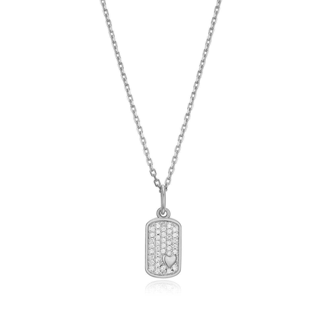 Monte Luna Mini-Heart Tag Pendant Necklace - BN0015W