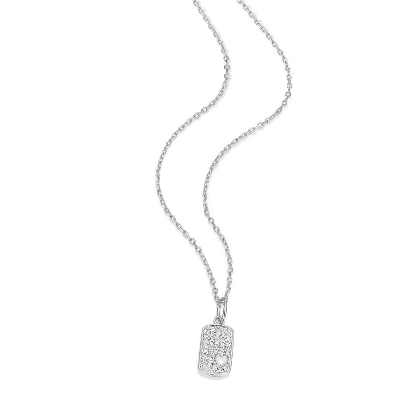 Monte Luna Mini-Heart Tag Pendant Necklace - BN0015W