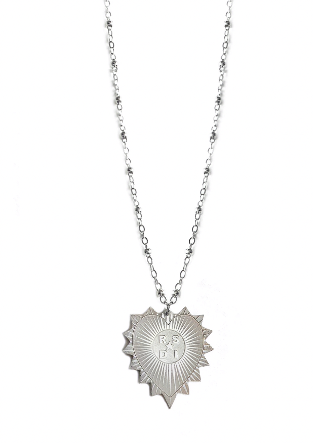 Heart Medallion Initials Necklace