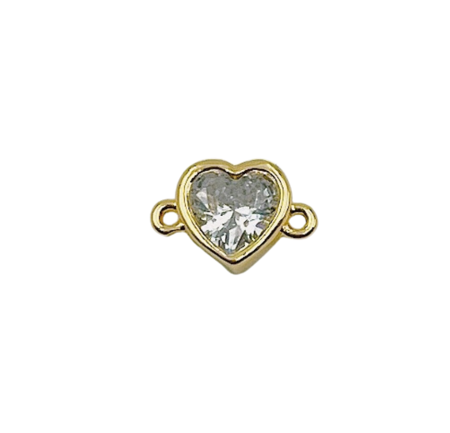 Tiny Heart Charm Connector