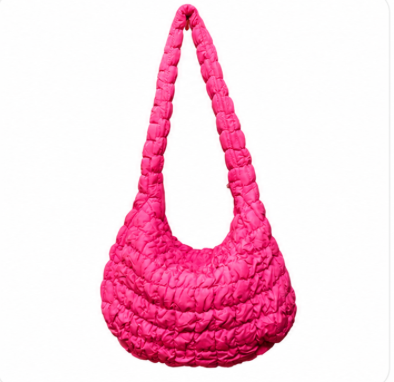 XL quilted crossbody puffer handbag from private label featuring a padded, stylish design for everyday use.