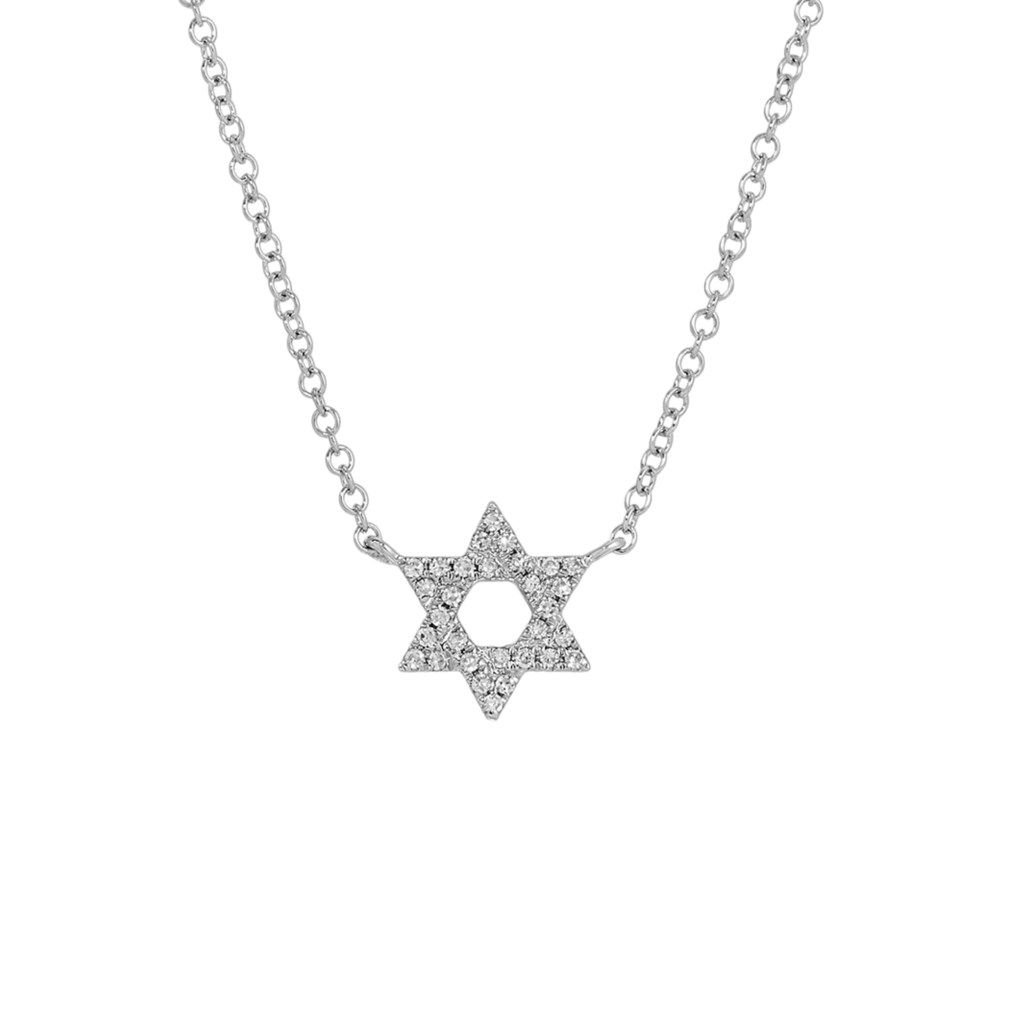 Star of David Necklace Silver