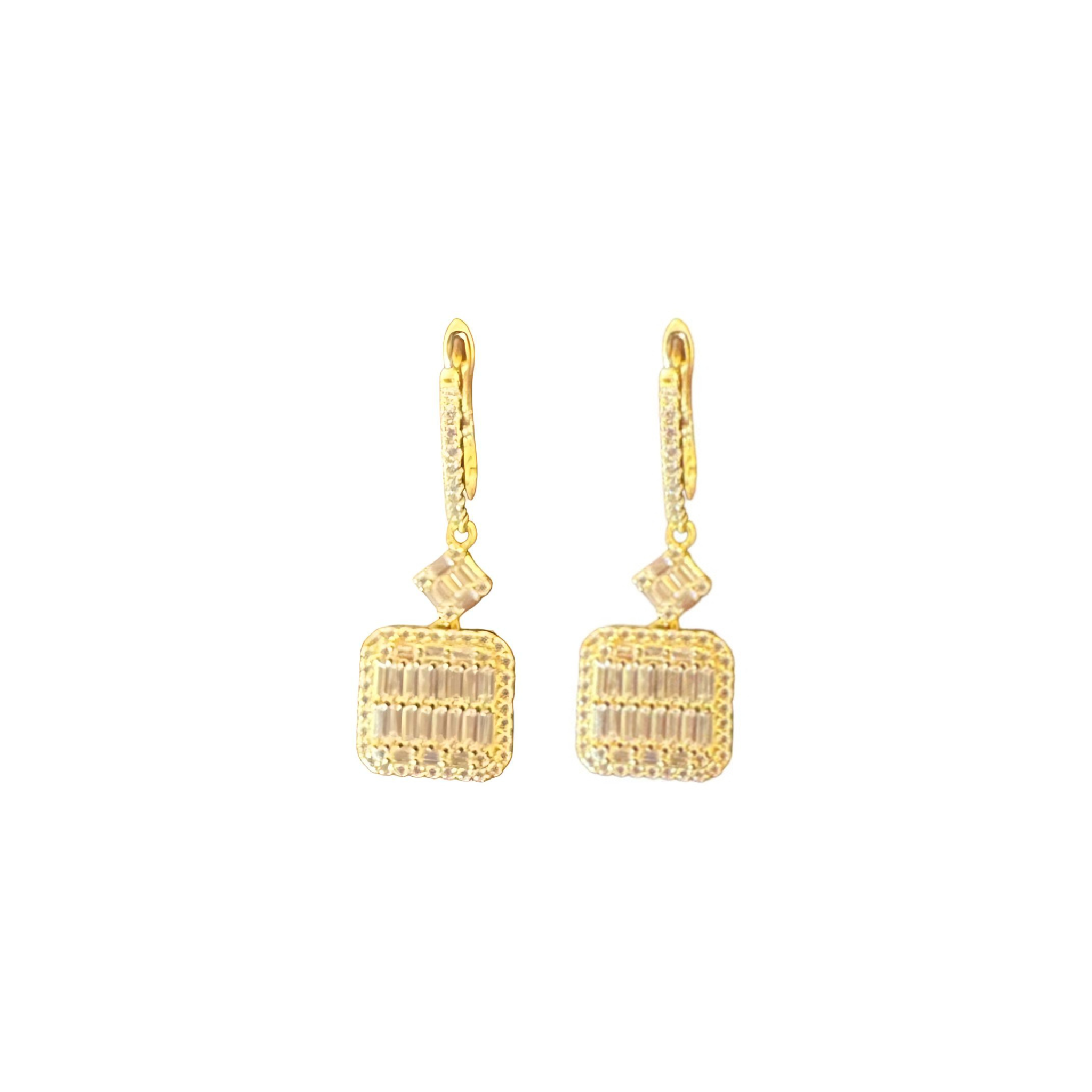 Square droplet earrings