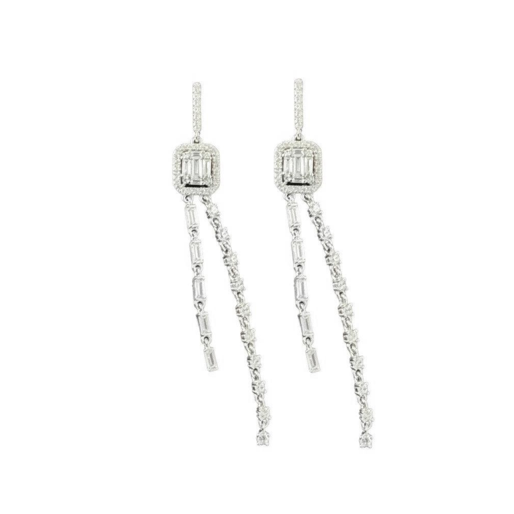 Sassy silver cz earrings