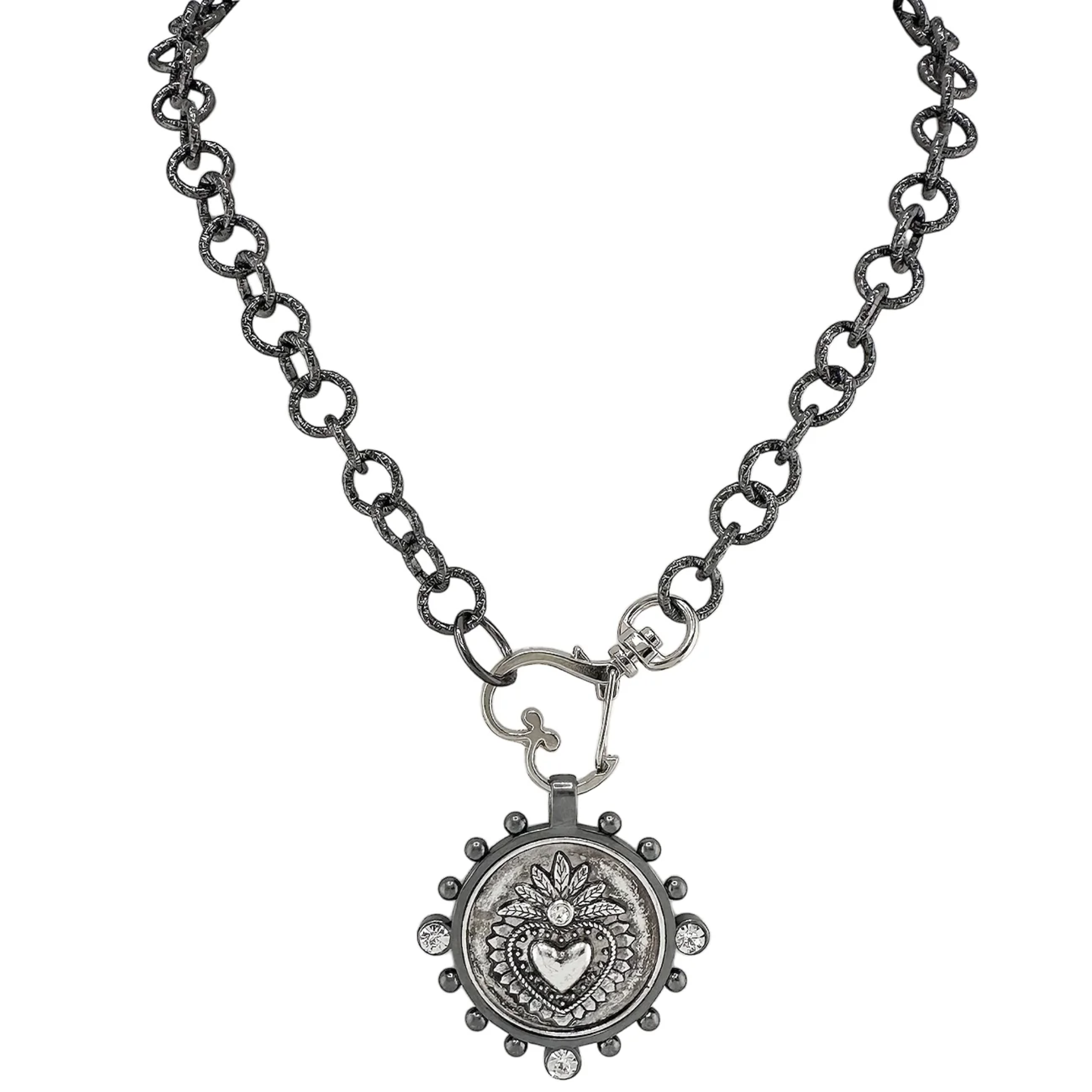 Alessia Heart Coin Necklace - Let's Bag It 