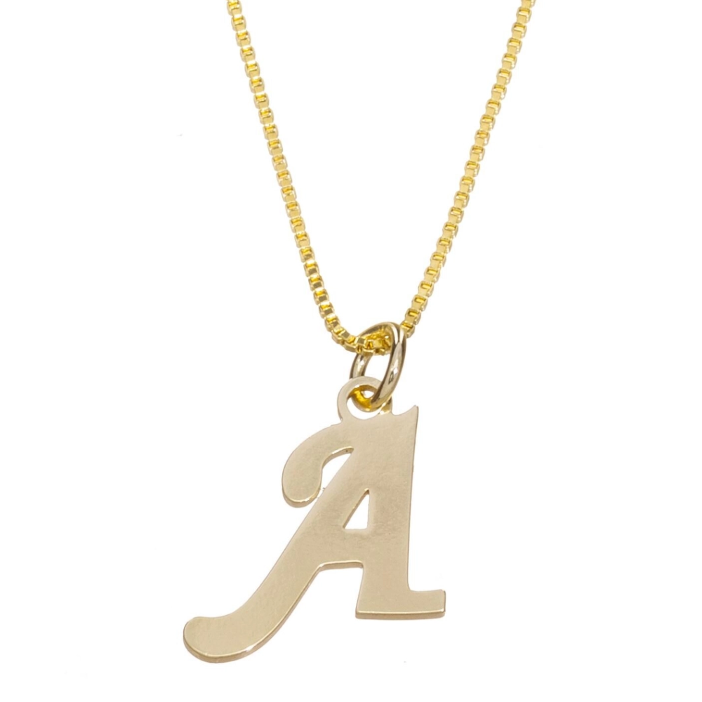 Gold Alphabet Initial Letter Charm For Jewelry CPG1255