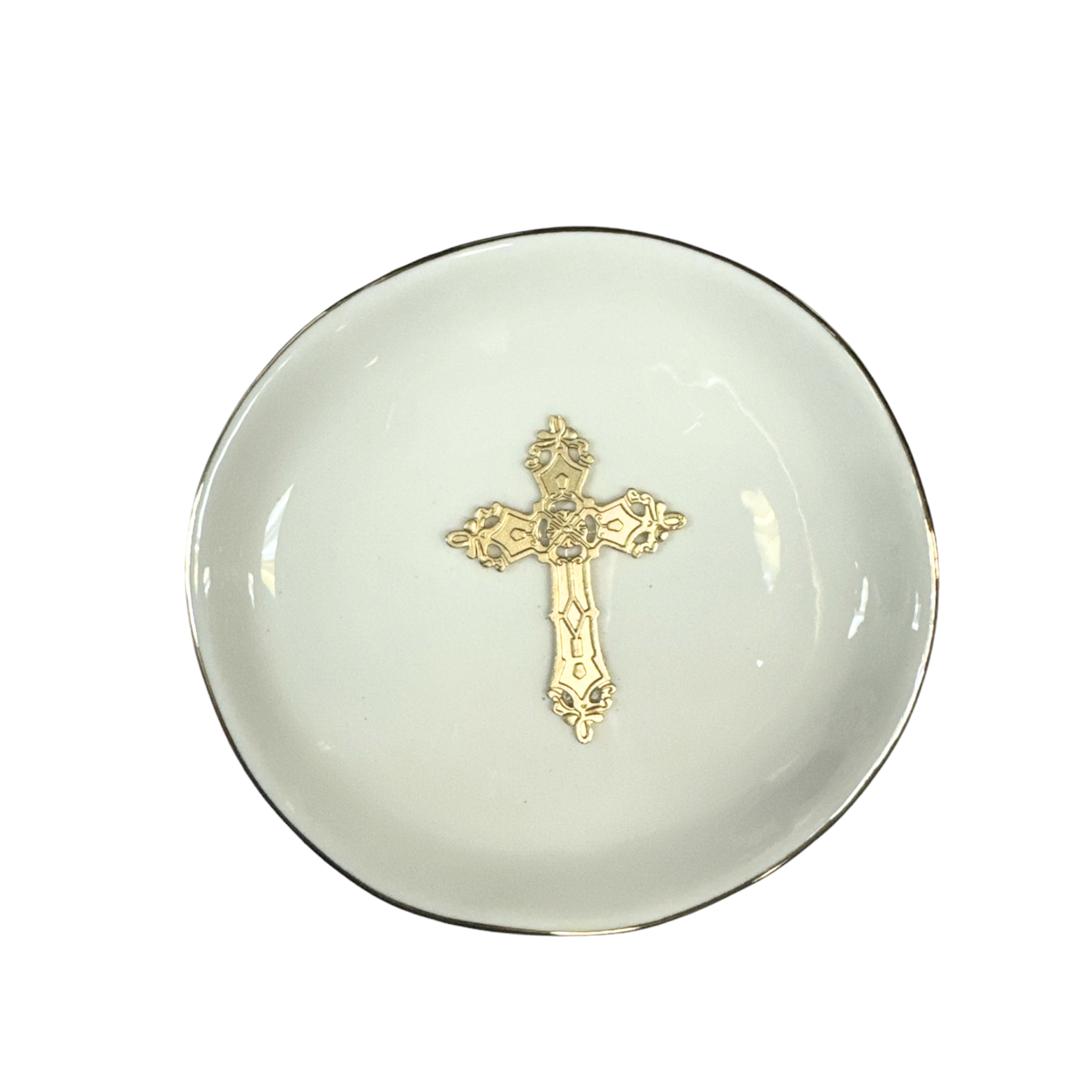 Small gold accent butterfly jewelry dish