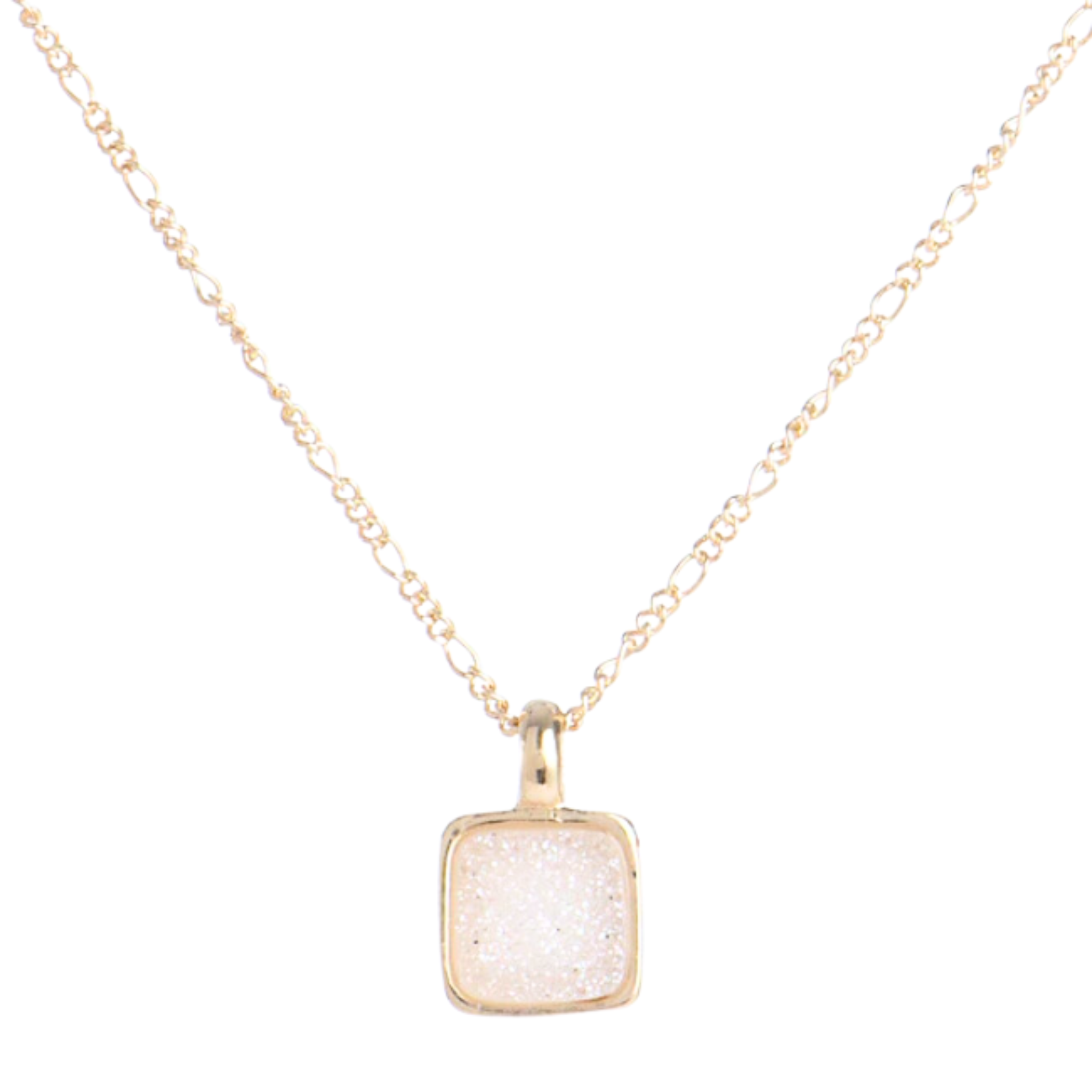 Boxie Square Druzy Necklace