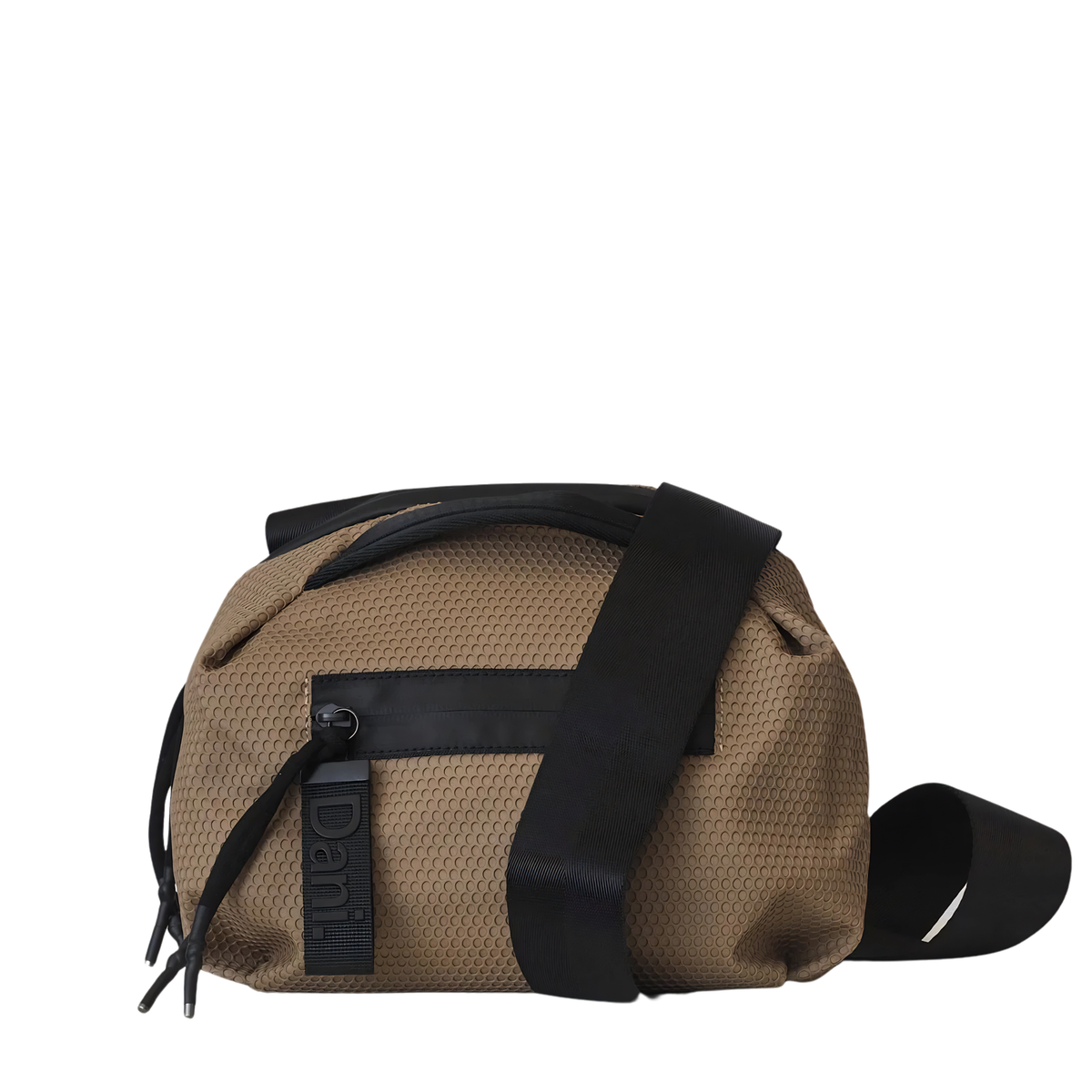 Daniella Lehavi Bonnie crossbody bag with sleek design, featuring a structured shape and adjustable strap on a neutral background.