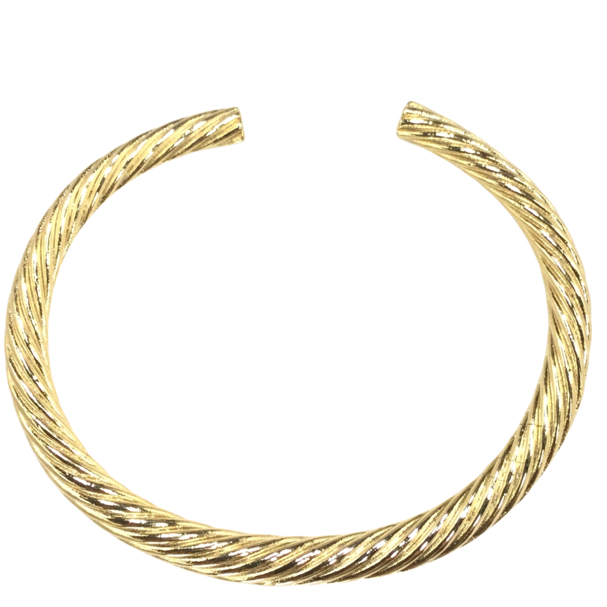 Gold woven bracelet from private label featuring a stylish, intricate design suitable for elegant accessories.