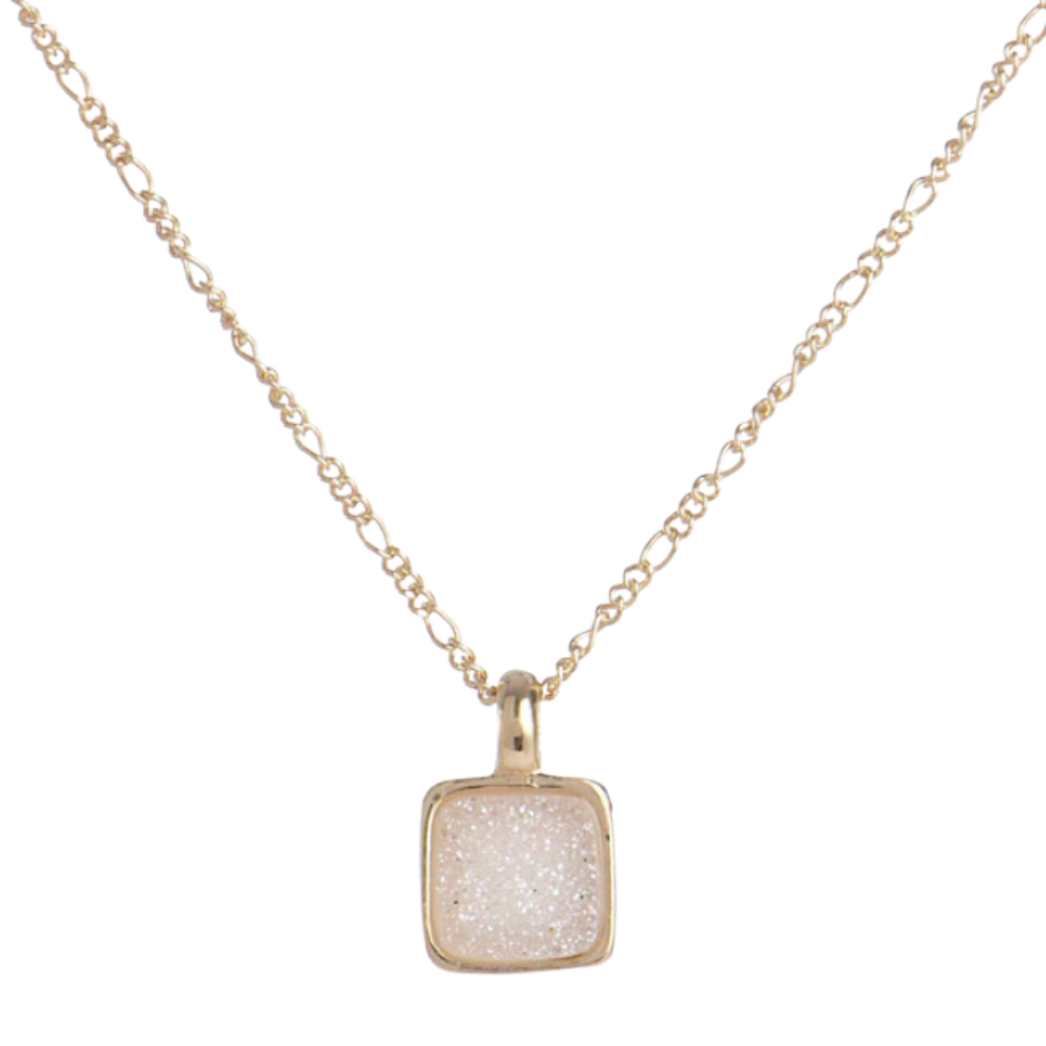 Boxie Square Druzy Necklace