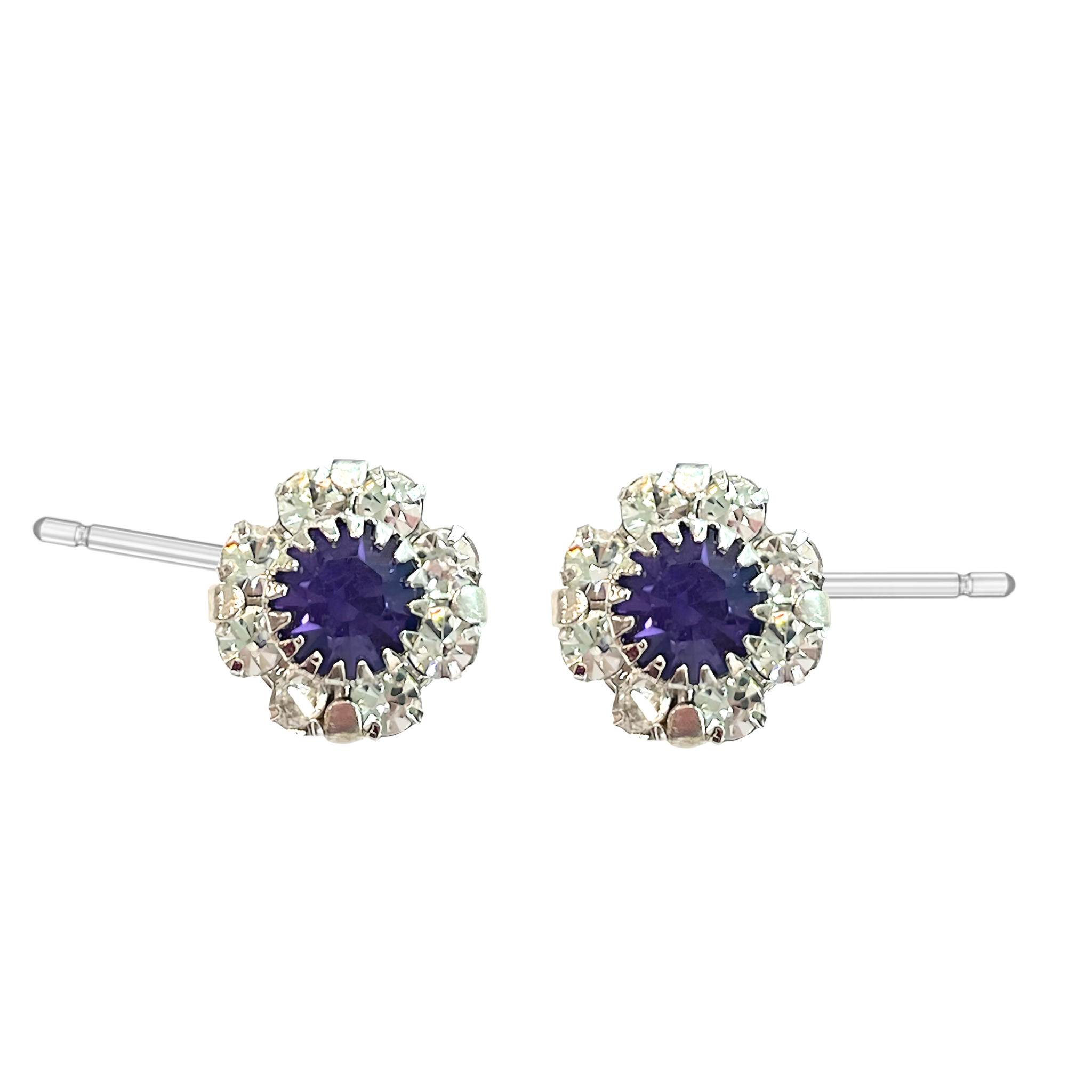 Floral earring studs featuring a delicate flower design in vibrant colors by private label.