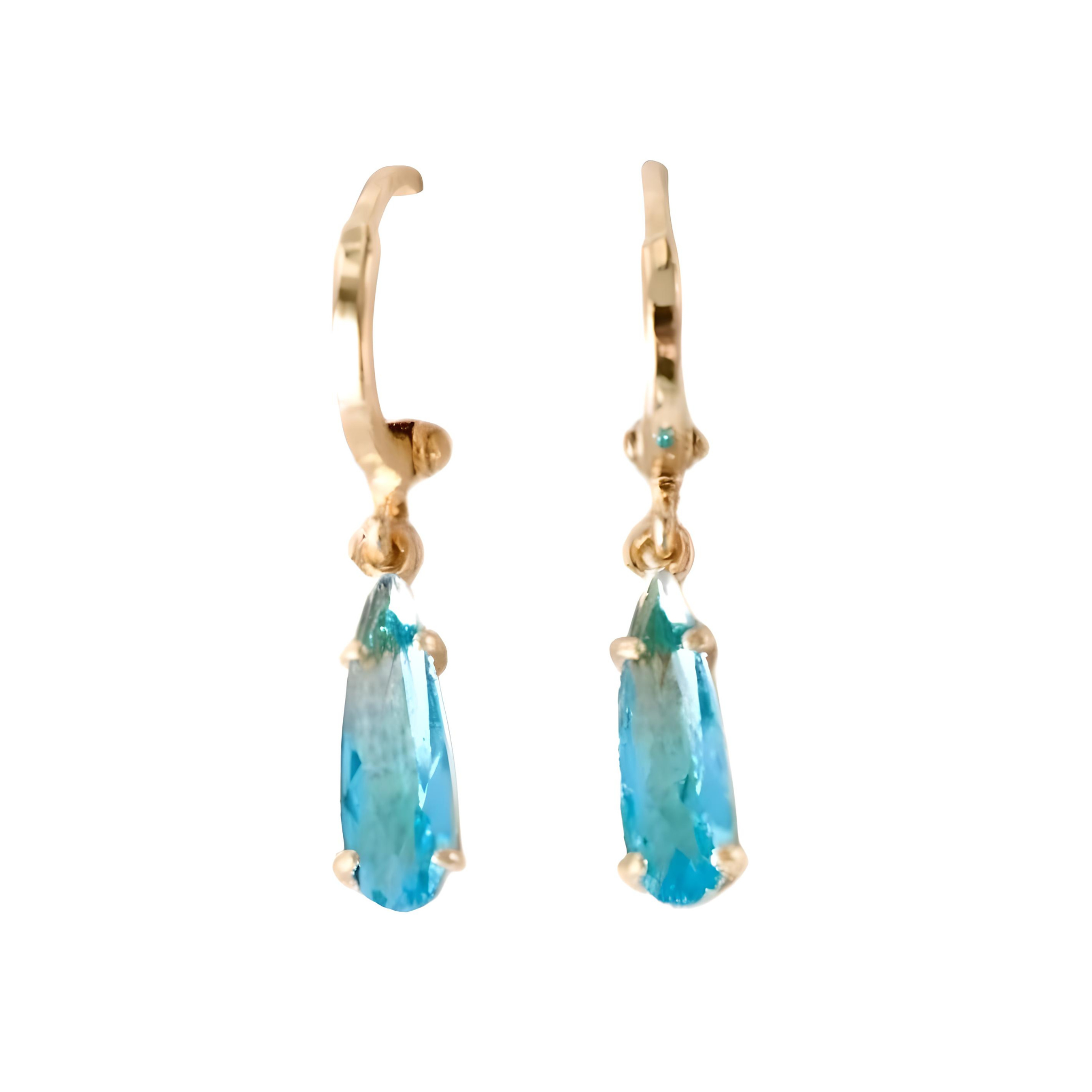 Crystal Teardrop Huggie Earrings - Let's Bag It 