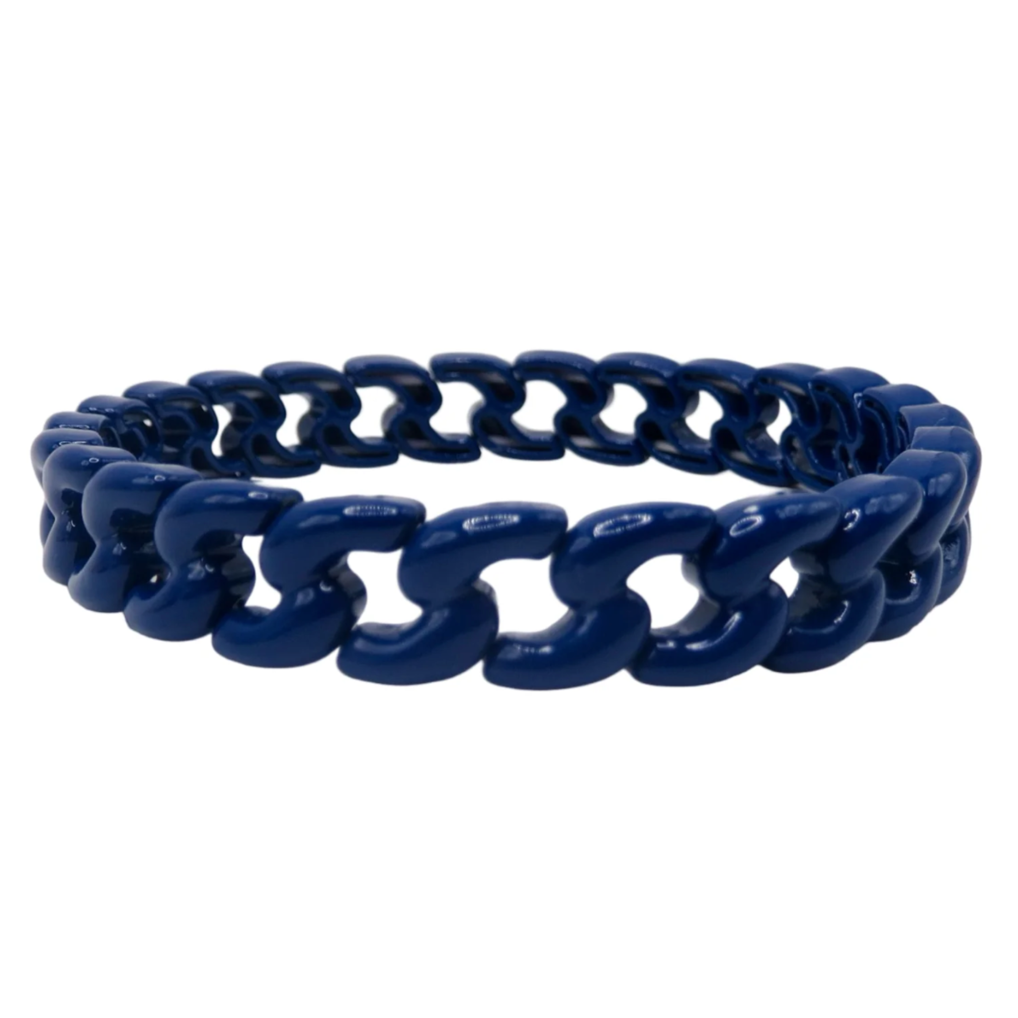 Cuban Chainlink Navy Single Bracelet - Let's Bag It 