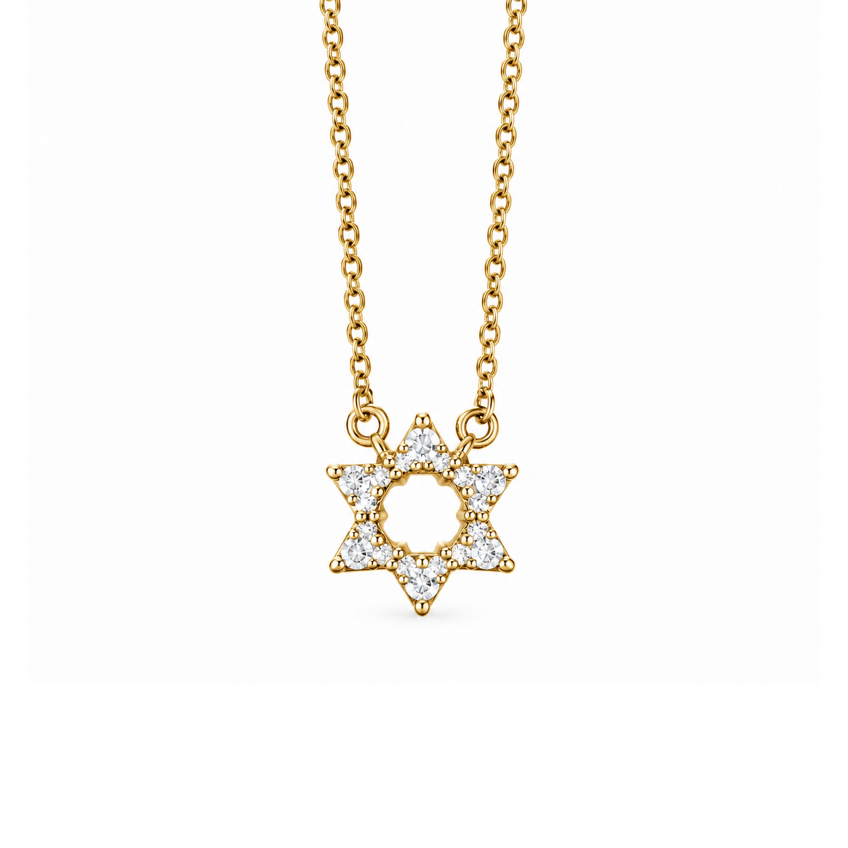 Baby Star of David necklace from Private Label featuring a gold-tone star pendant on a delicate chain.