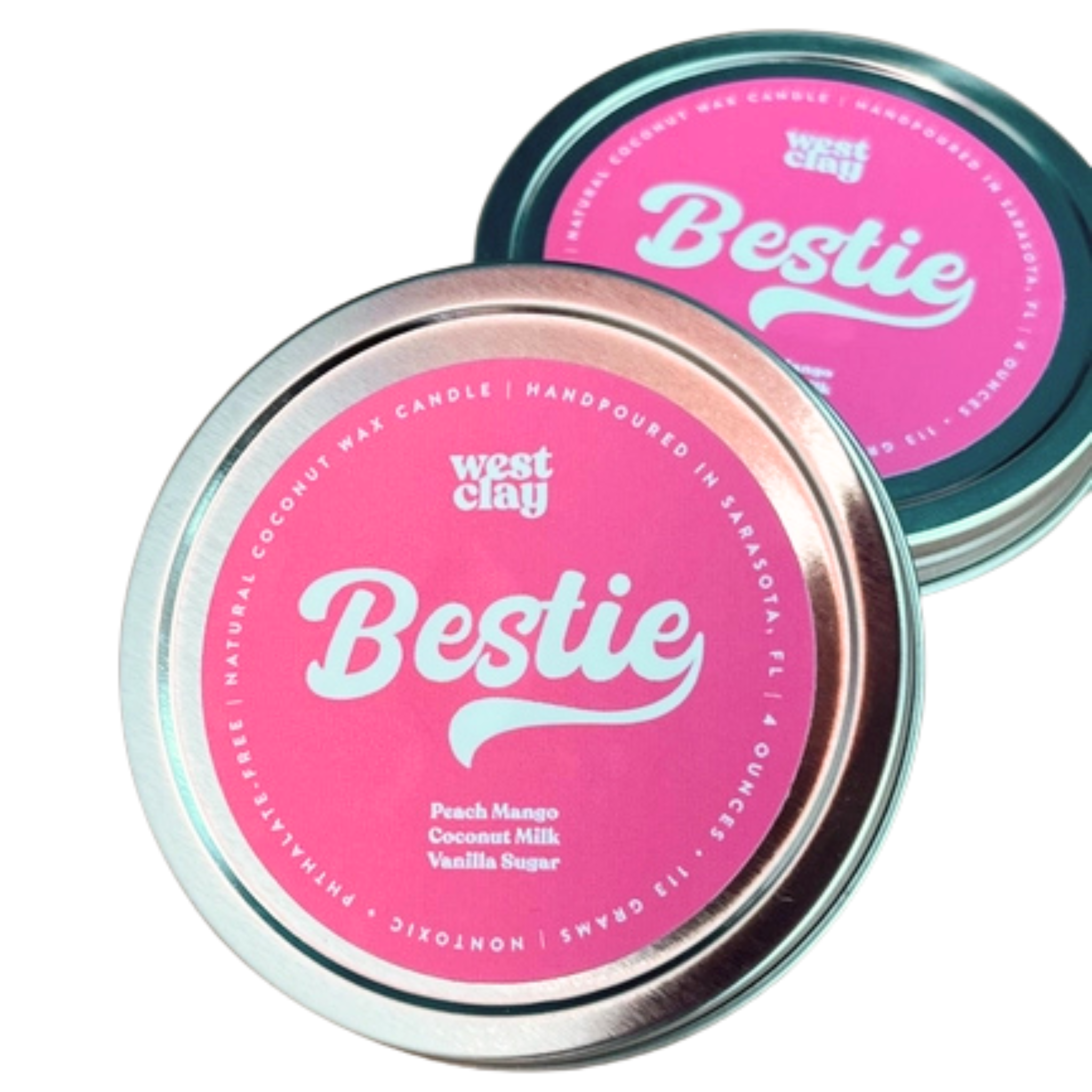 Bestie Candle Gift | 4 Ounce Tin Candles Wood Wick - Let's Bag It 