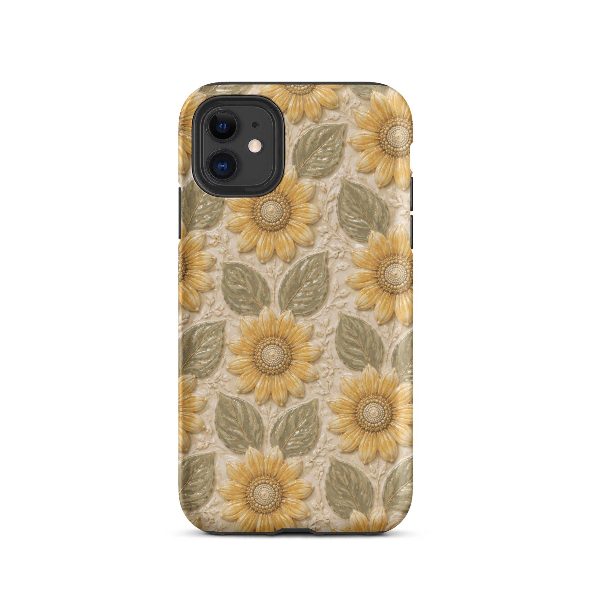 Green Tan Honey Flowers iPhone Case - Lets Bag it x Kiaras Creative