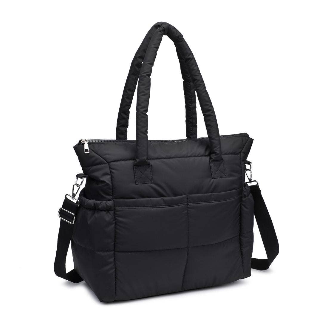 Urban Expressions Jetsetter Multi Compartment Travel Tote in a stylish design, showcasing multiple pockets and a sleek silhouette.